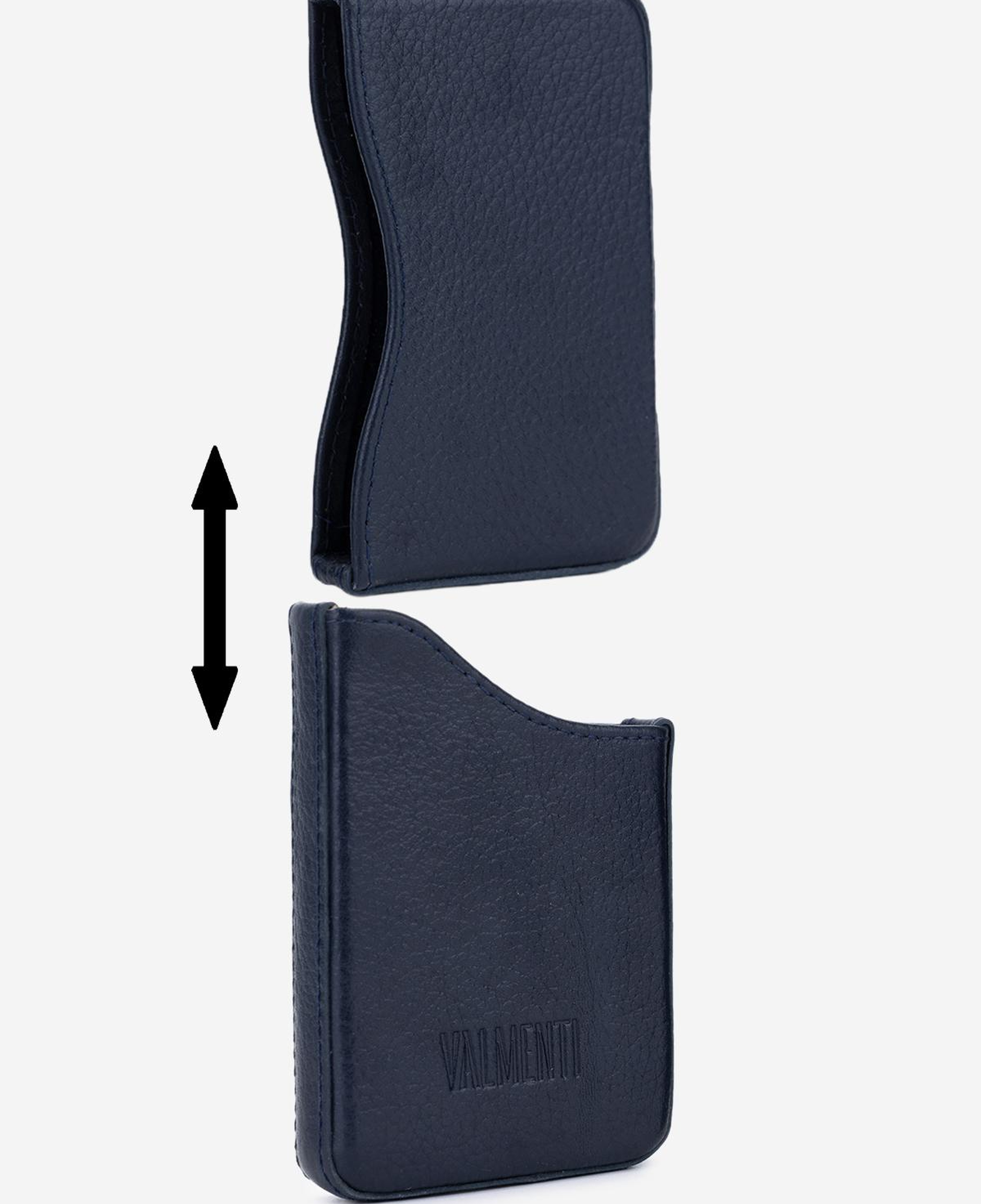 Valmenti Unisex Hakiki Deri Lacivert Kartlık