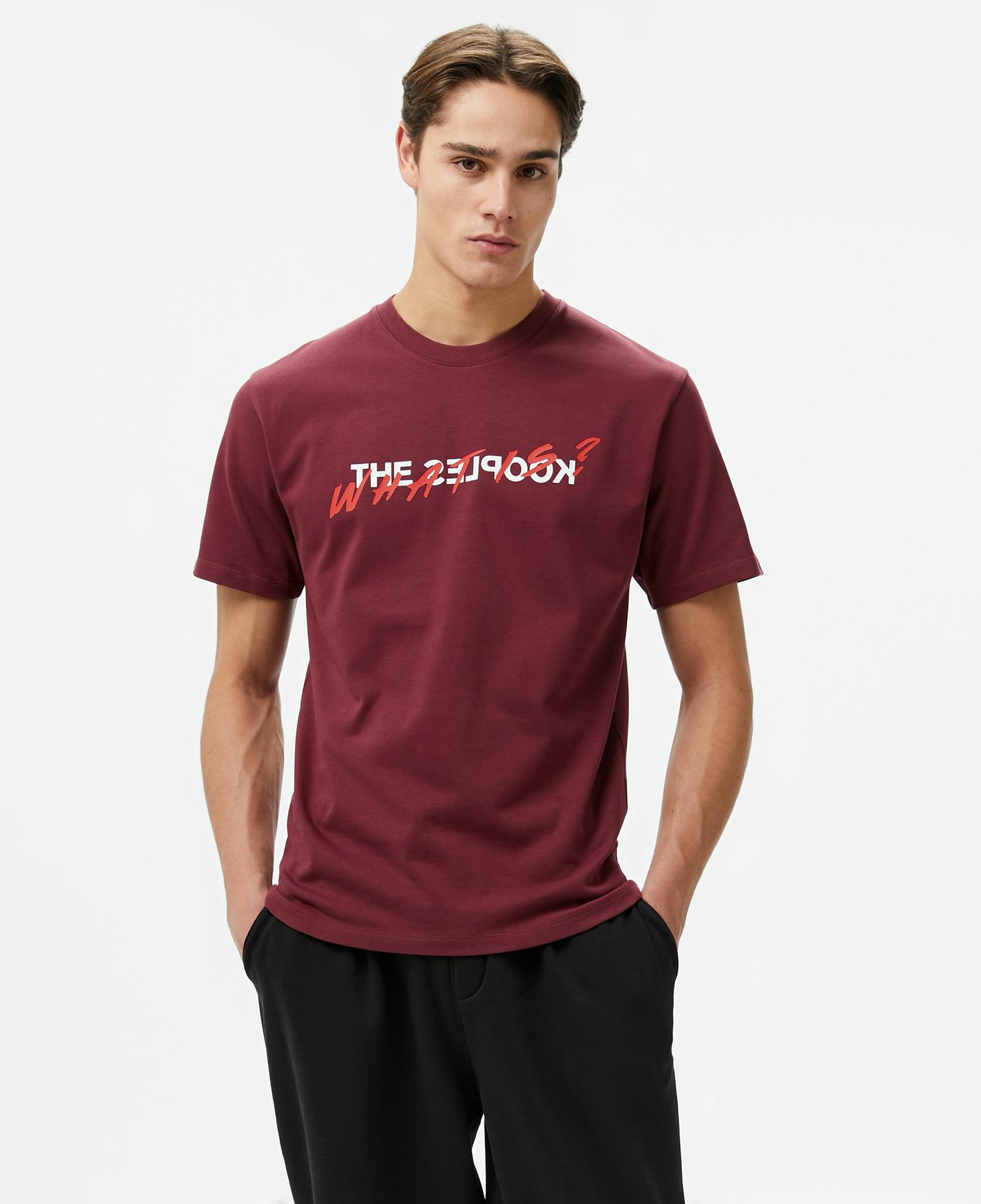 The Kooples Classic Erkek Bordo T-Shirt
