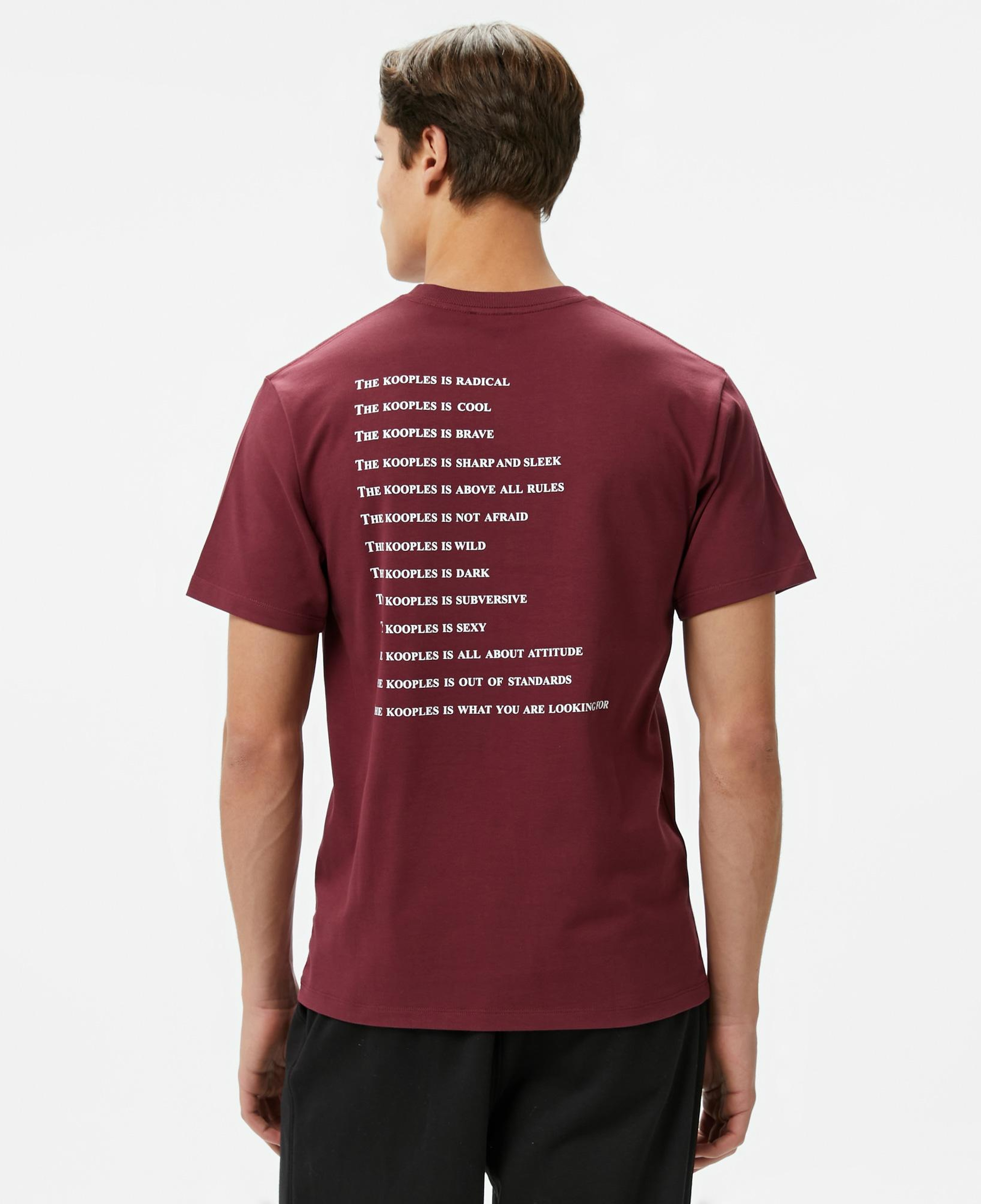 The Kooples Classic Erkek Bordo T-Shirt