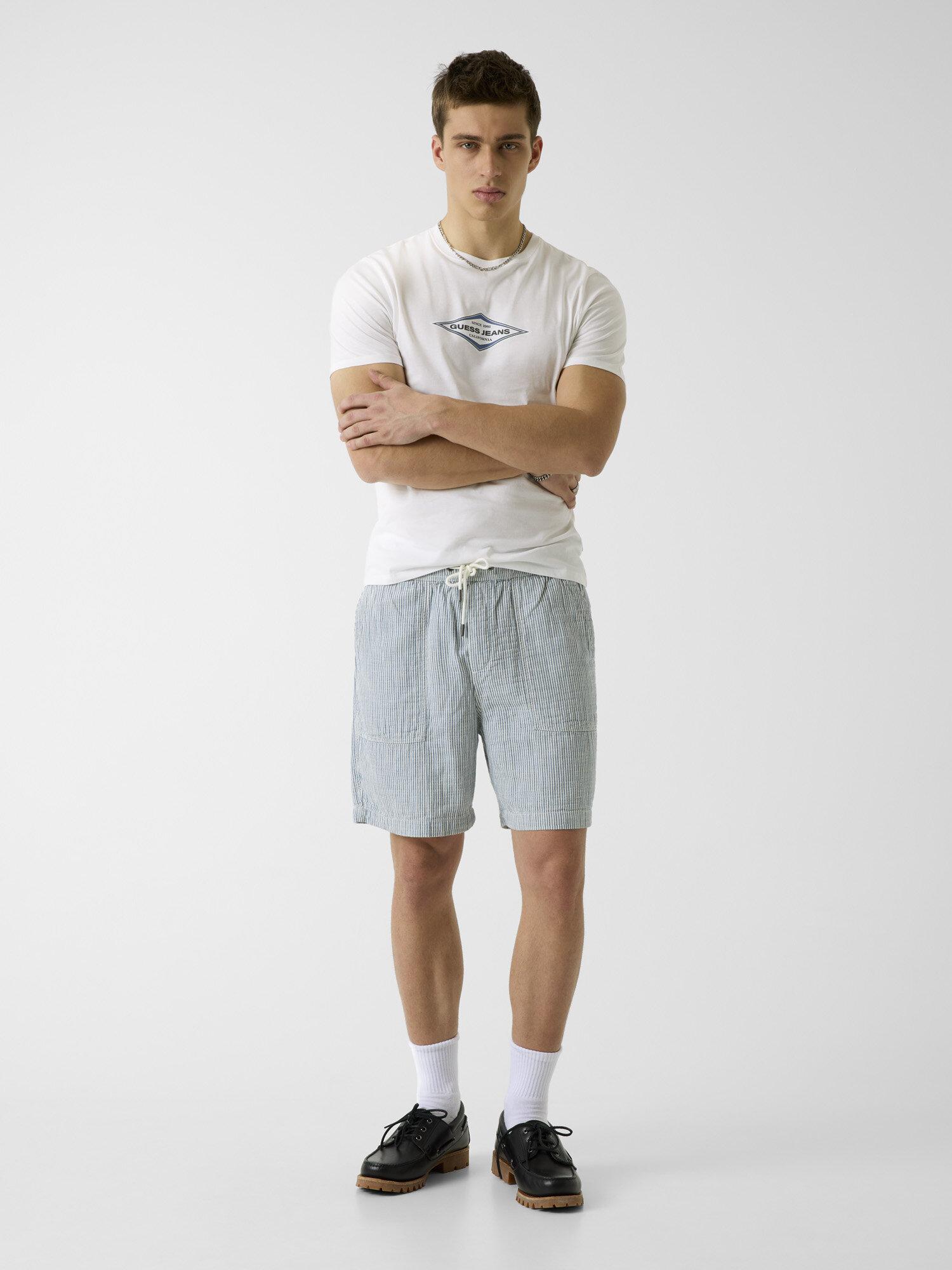 Guess Jeans Erkek Keten Karışımlı Regular Fit Şort