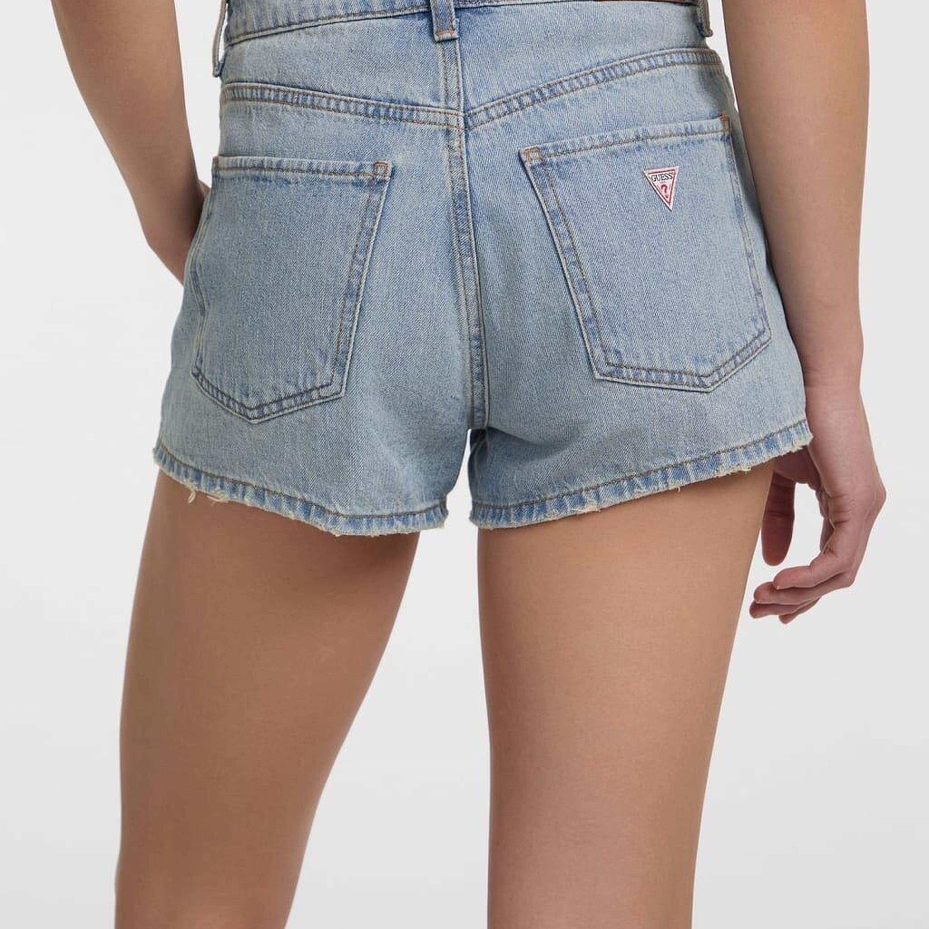 Guess Jeans Kadın Keten Karışımlı Regular Fit Denim Şort