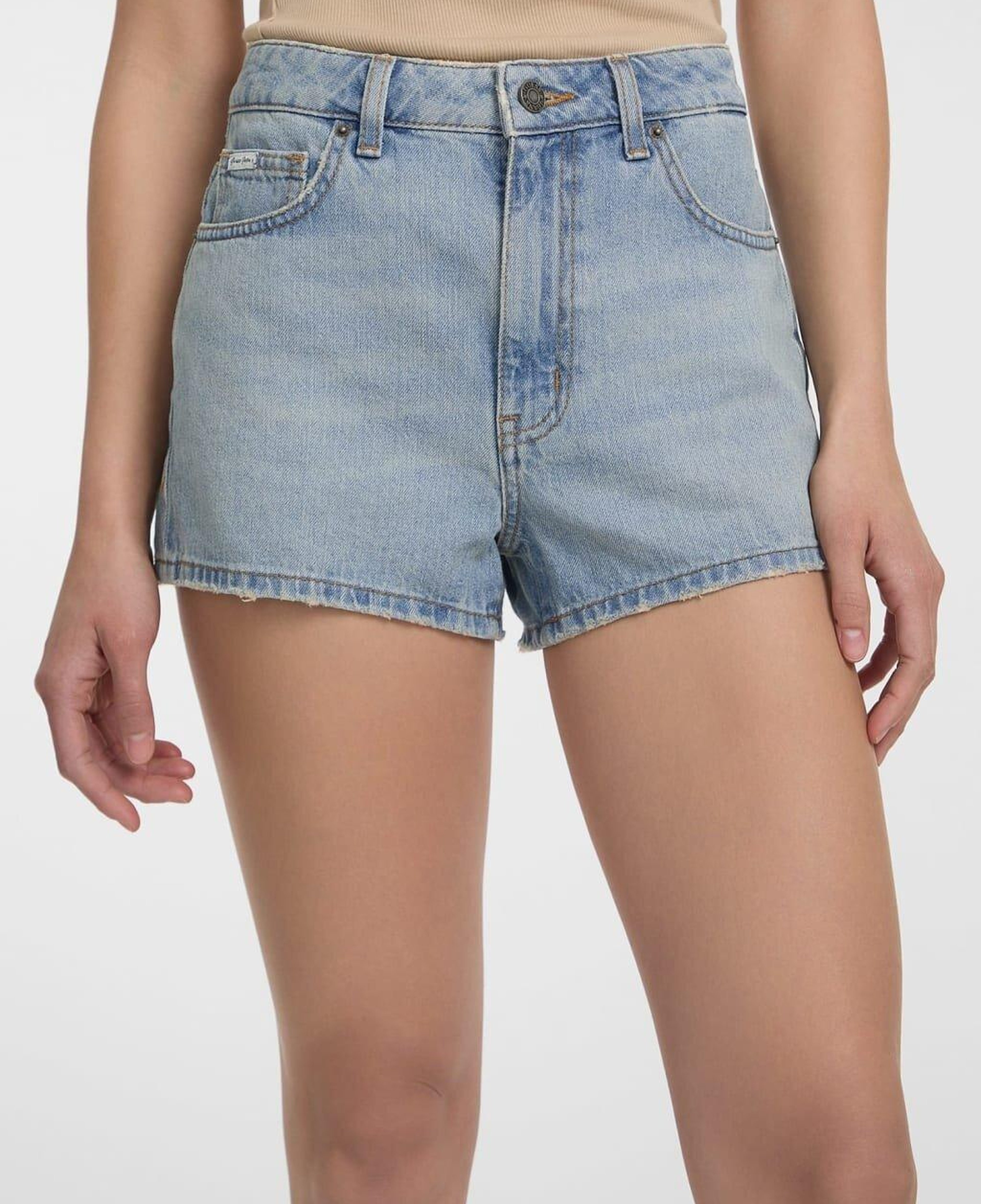 Guess Jeans Kadın Keten Karışımlı Regular Fit Denim Şort