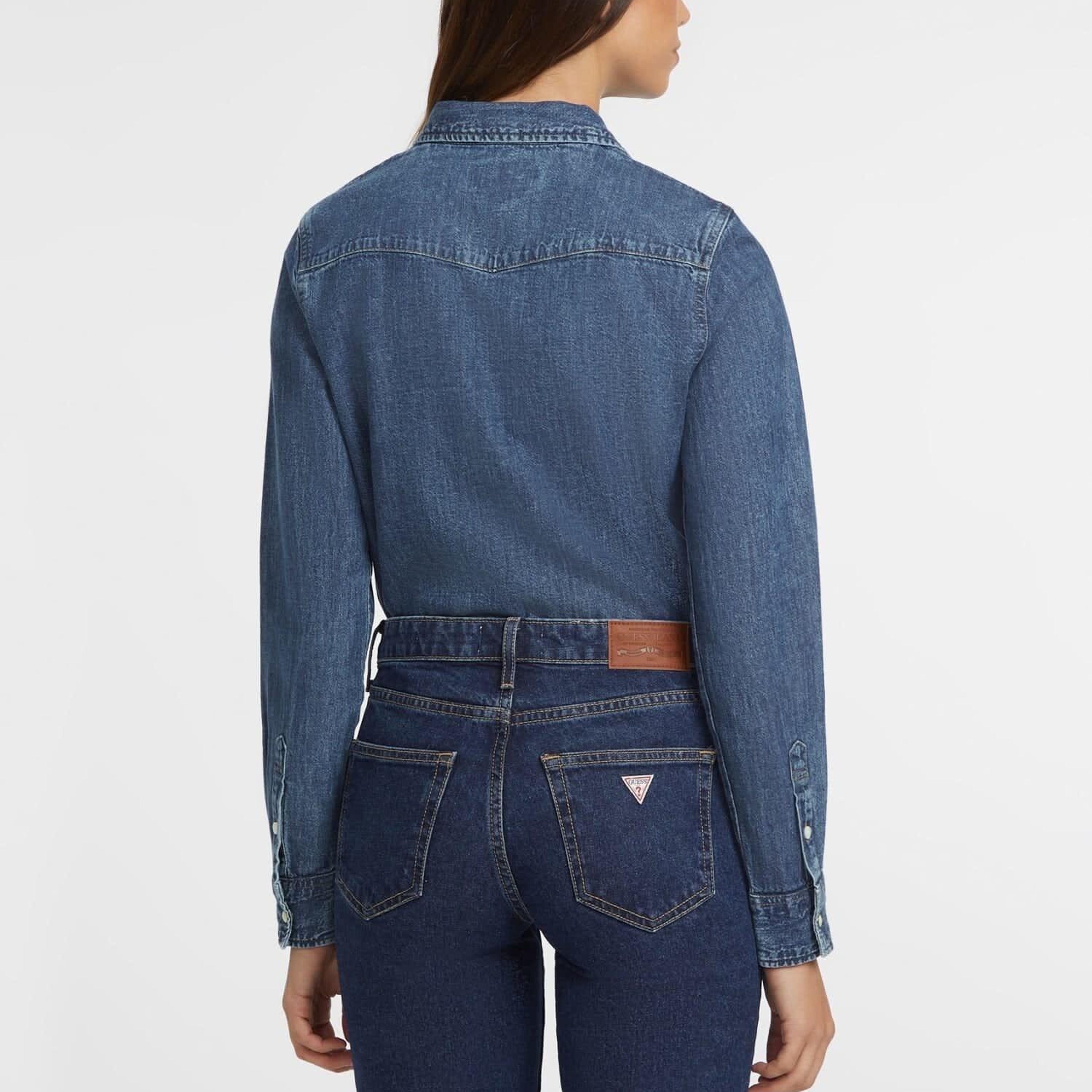 Guess Jeans Kadın Denim Gömlek