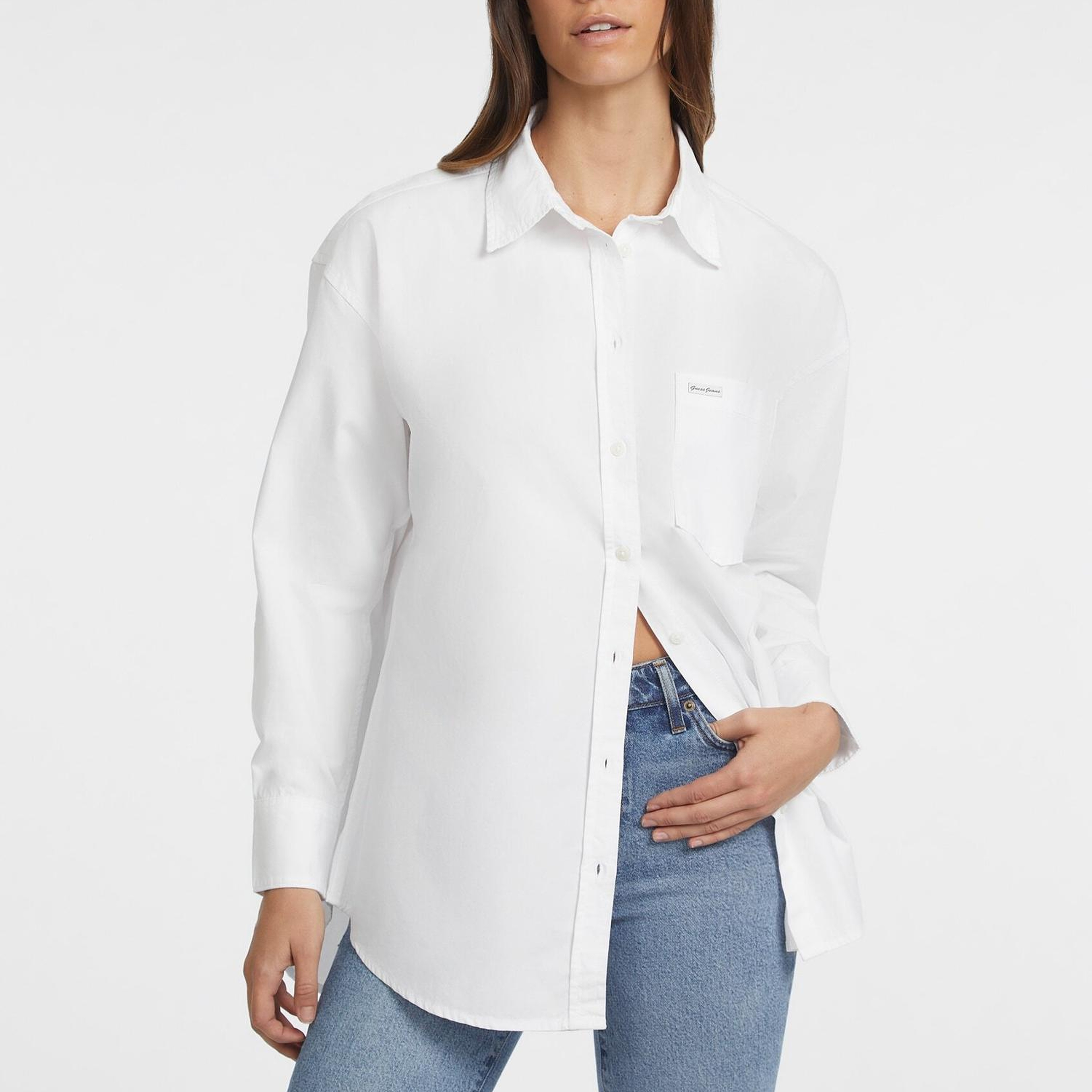 Guess Jeans Ls Os Kadın Regular Fit Gömlek