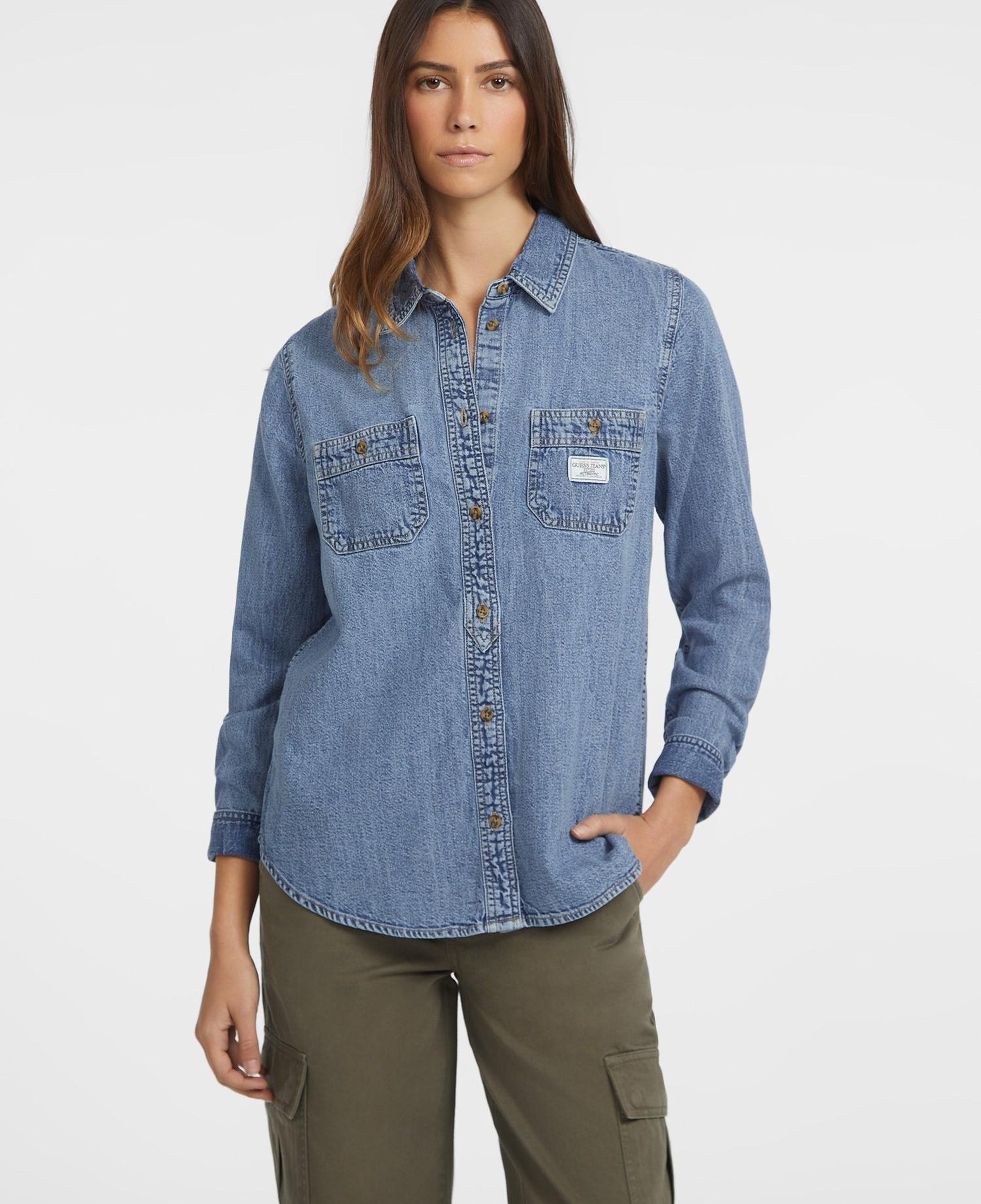 Guess Jeans Kadın Denim Gömlek
