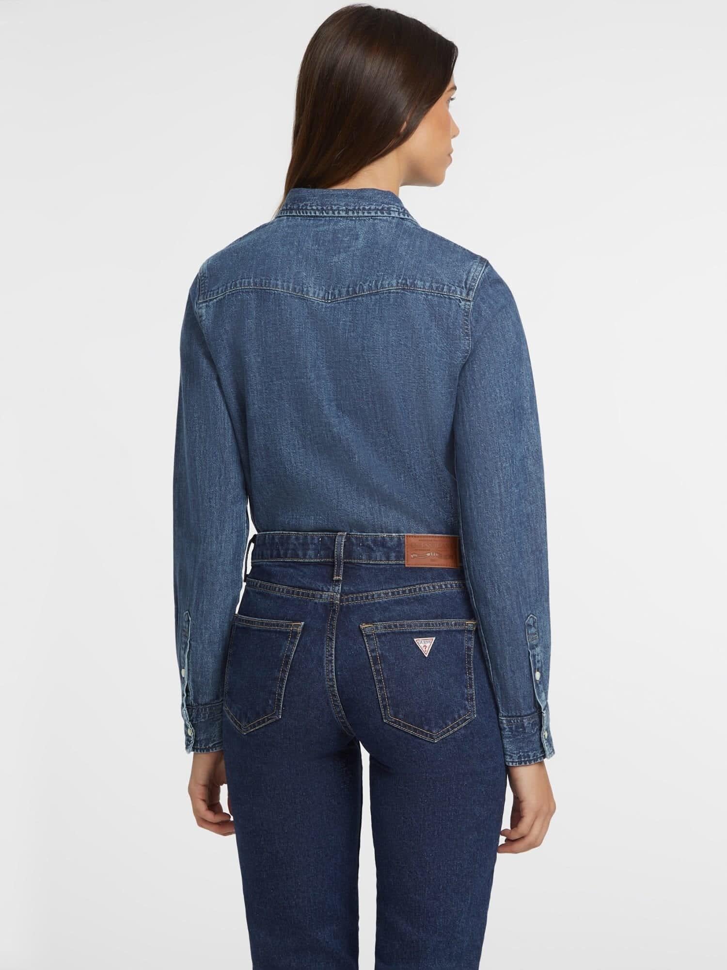 Guess Jeans Kadın Denim Gömlek