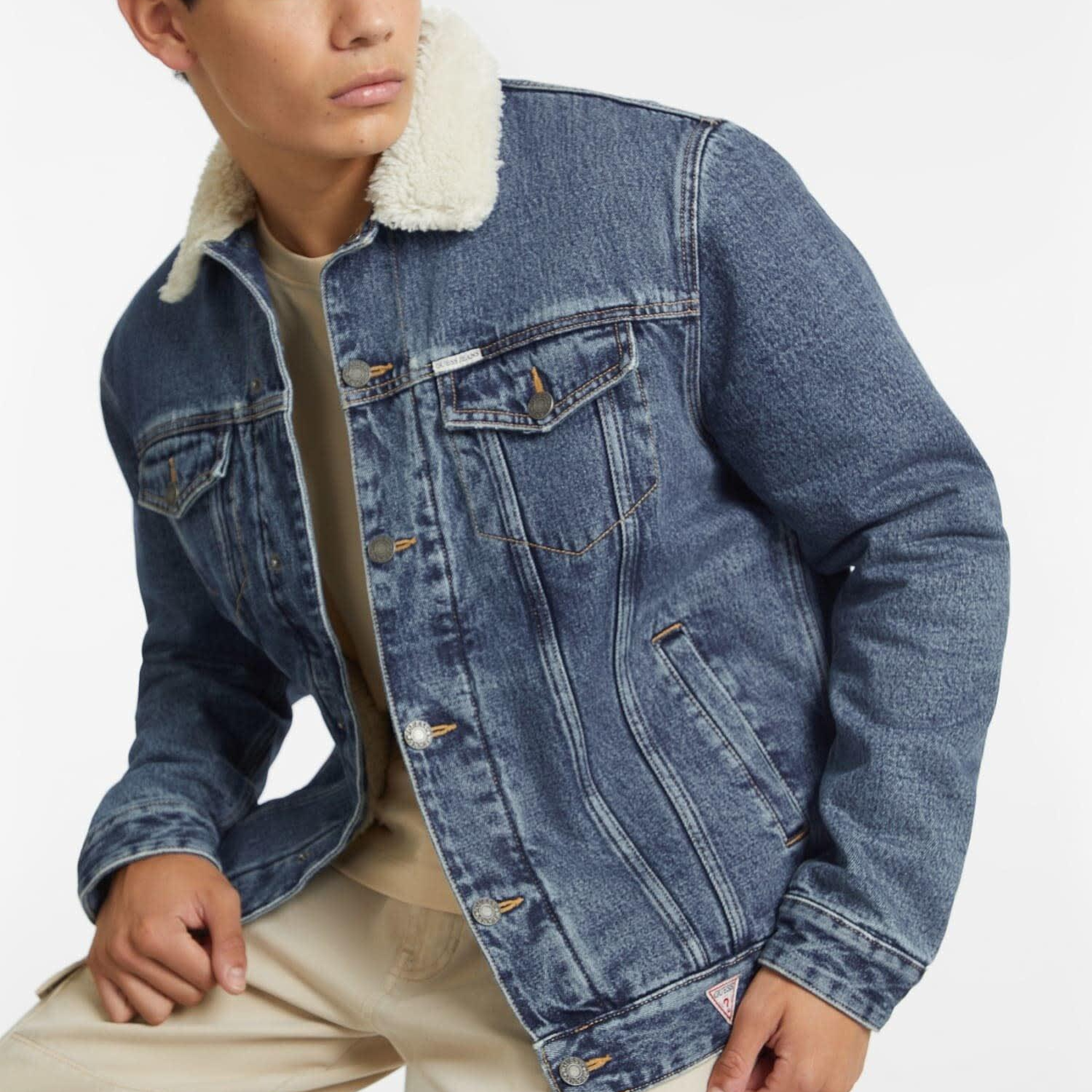 Guess Jeans Erkek Denim Ceket