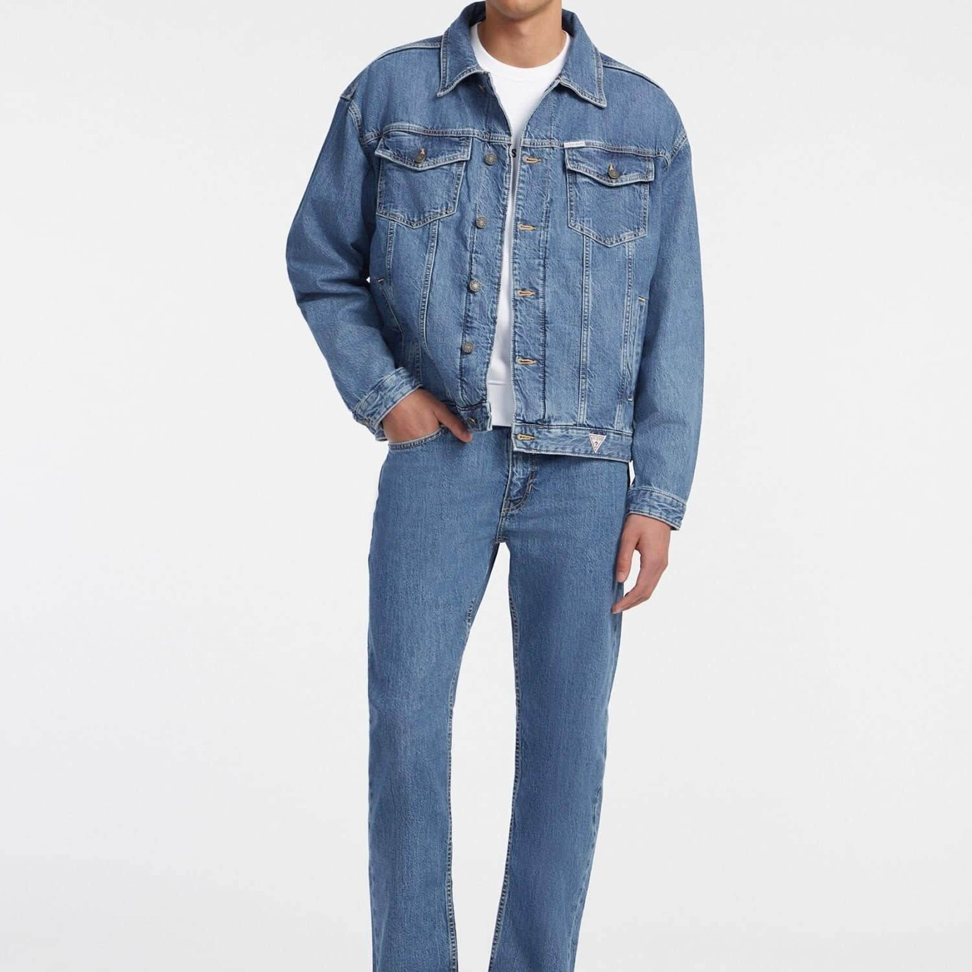Guess Jeans Erkek Denim Ceket