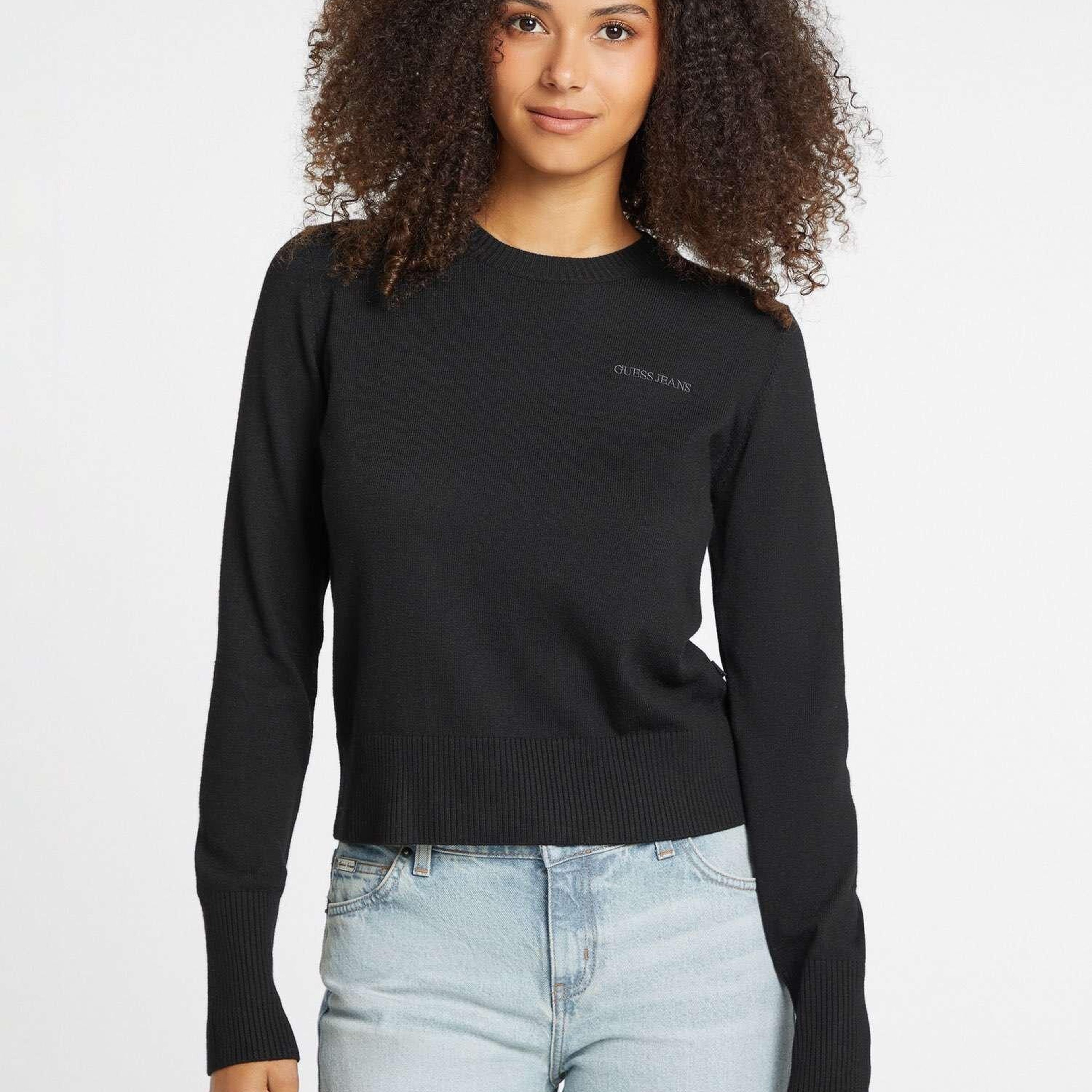 Guess Jeans Kadın Ipek Karışımlı Triko