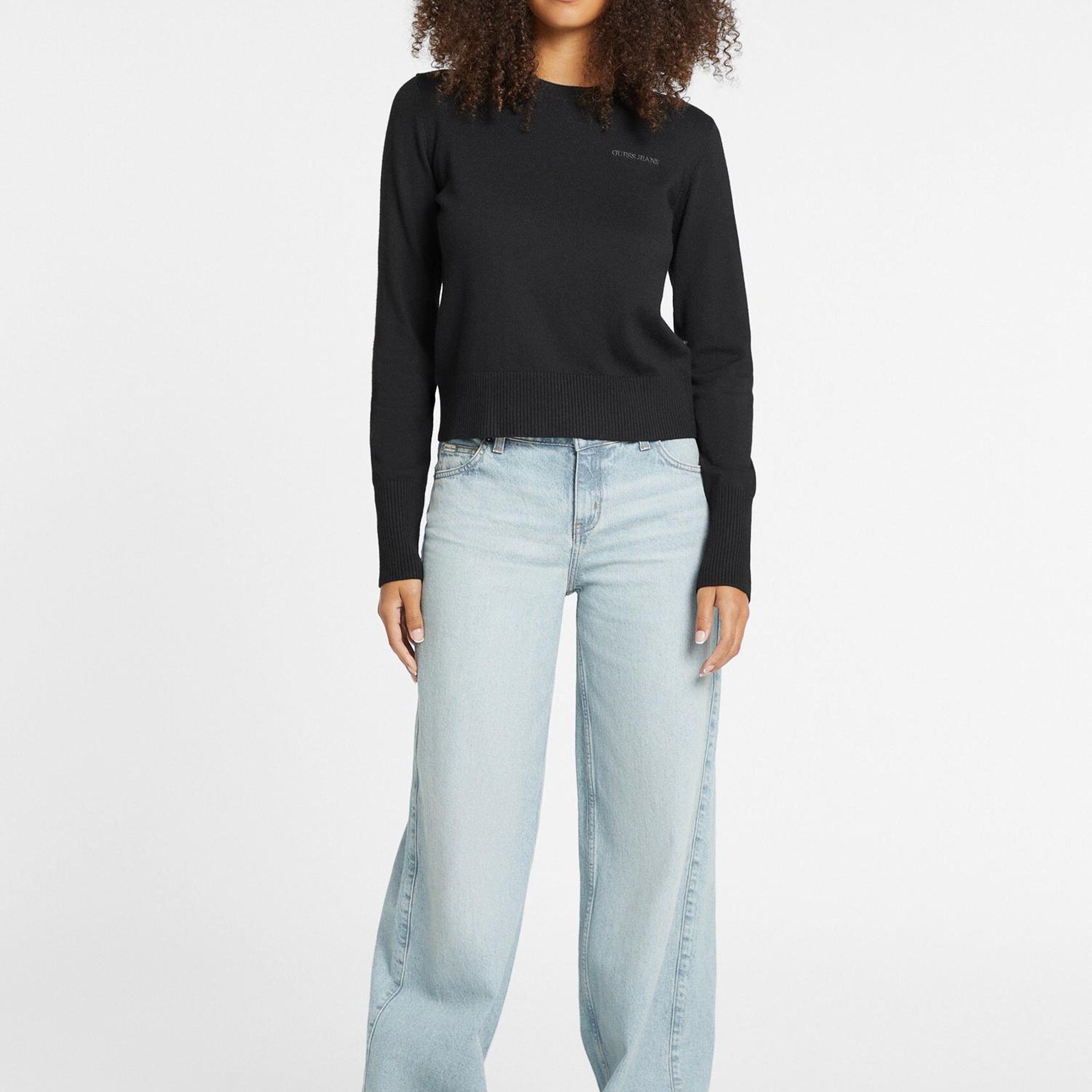 Guess Jeans Kadın Ipek Karışımlı Triko