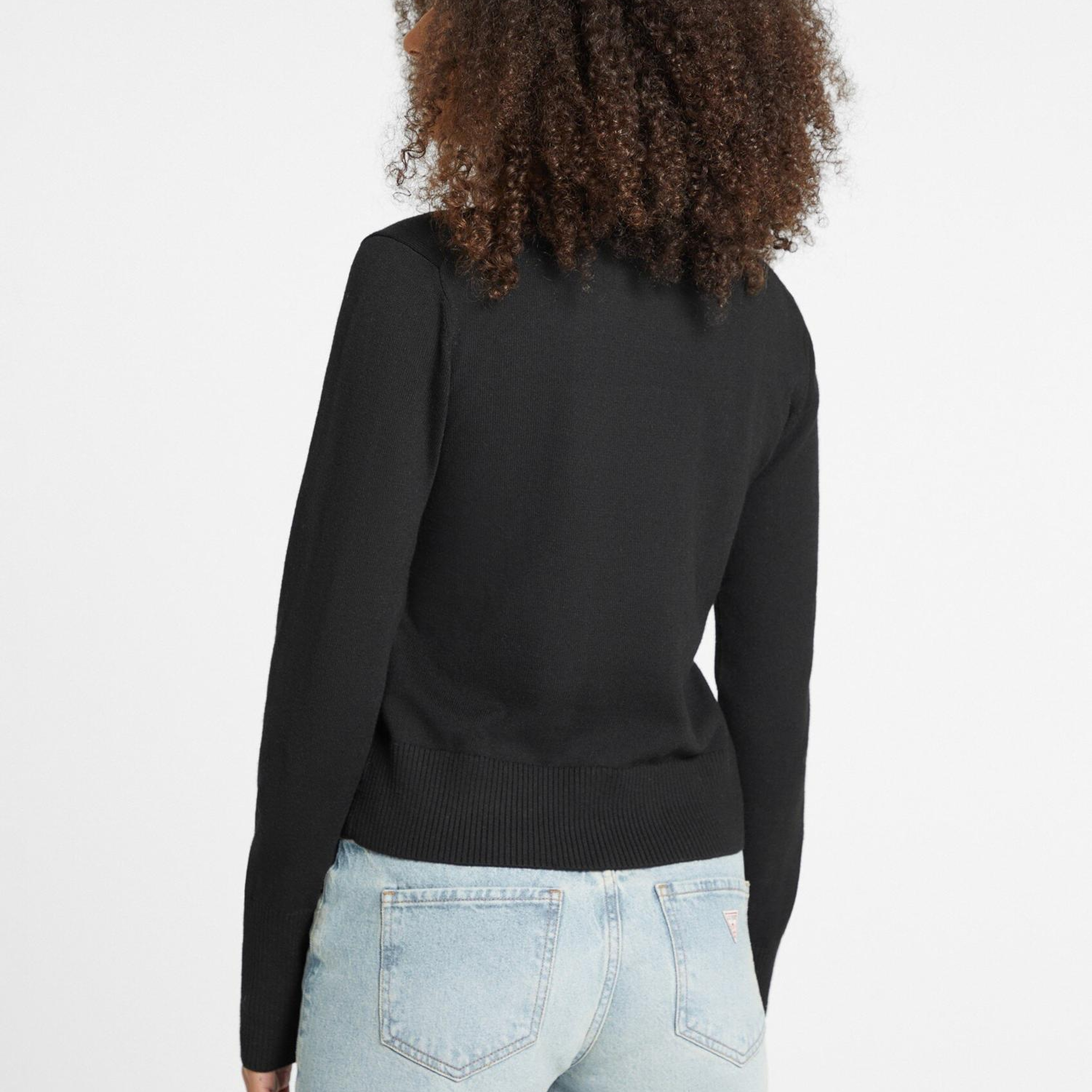 Guess Jeans Kadın Ipek Karışımlı Triko