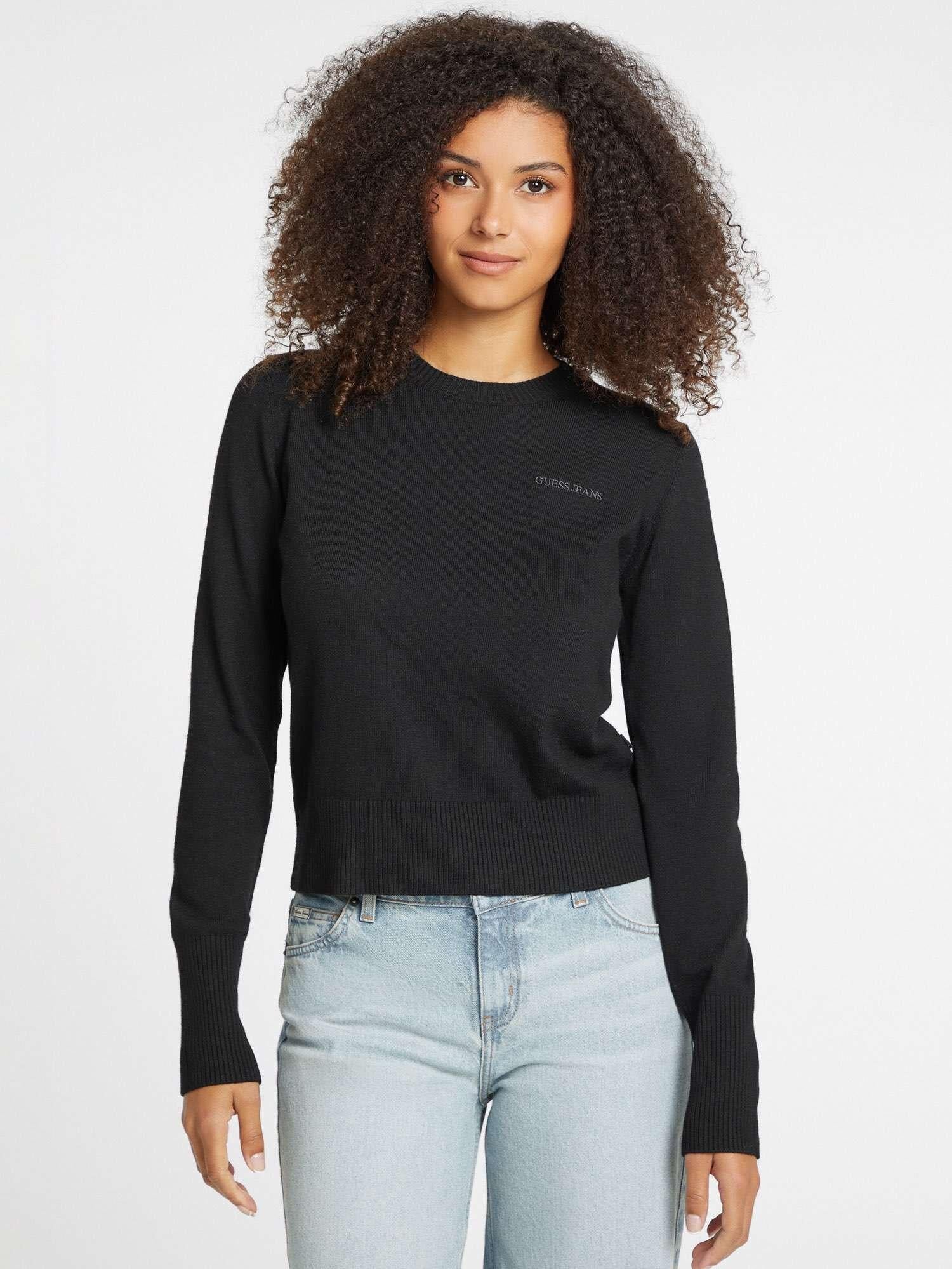 Guess Jeans Ls Cn Kadın Ipek Karışımlı Triko