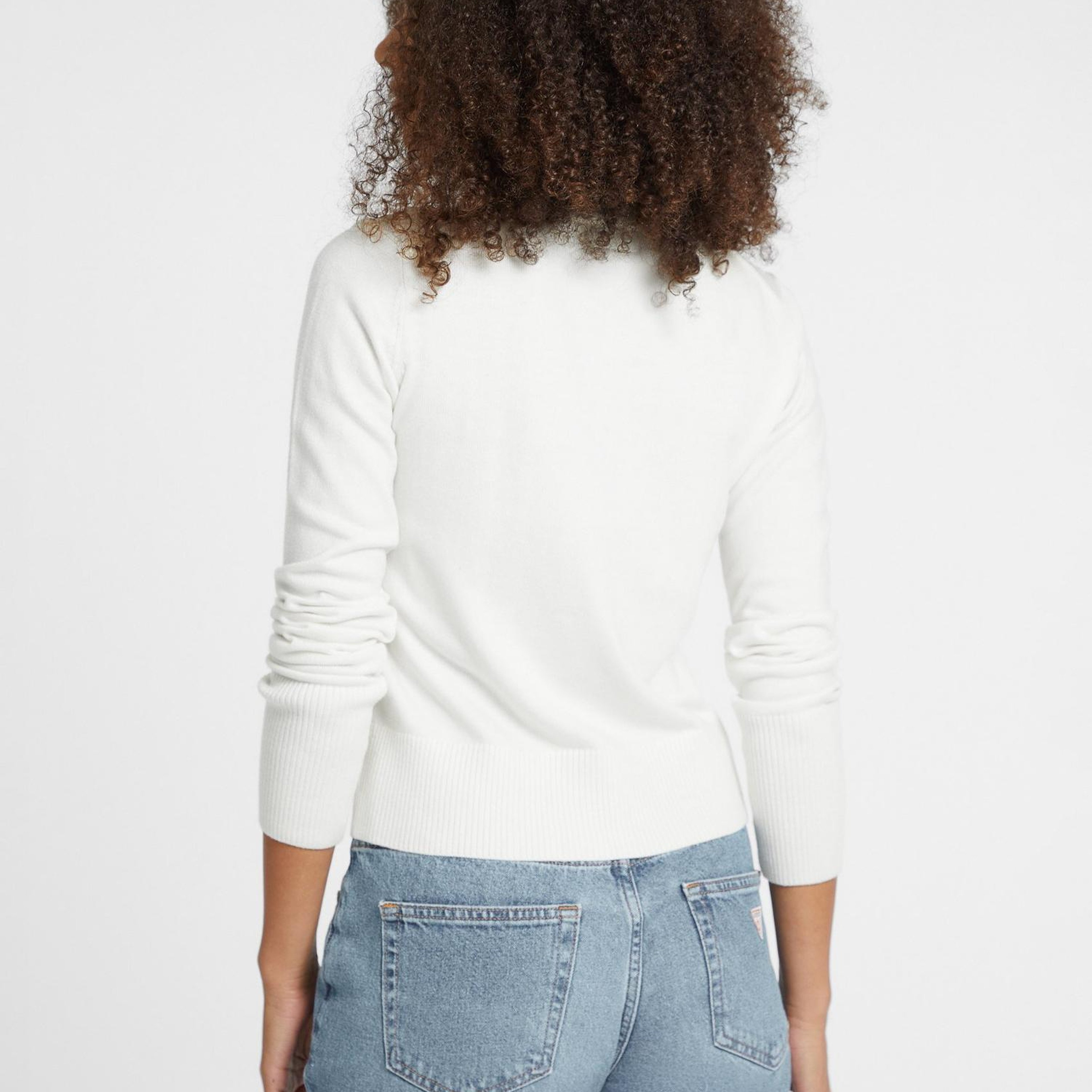 Guess Jeans Kadın Ipek Karışımlı Triko