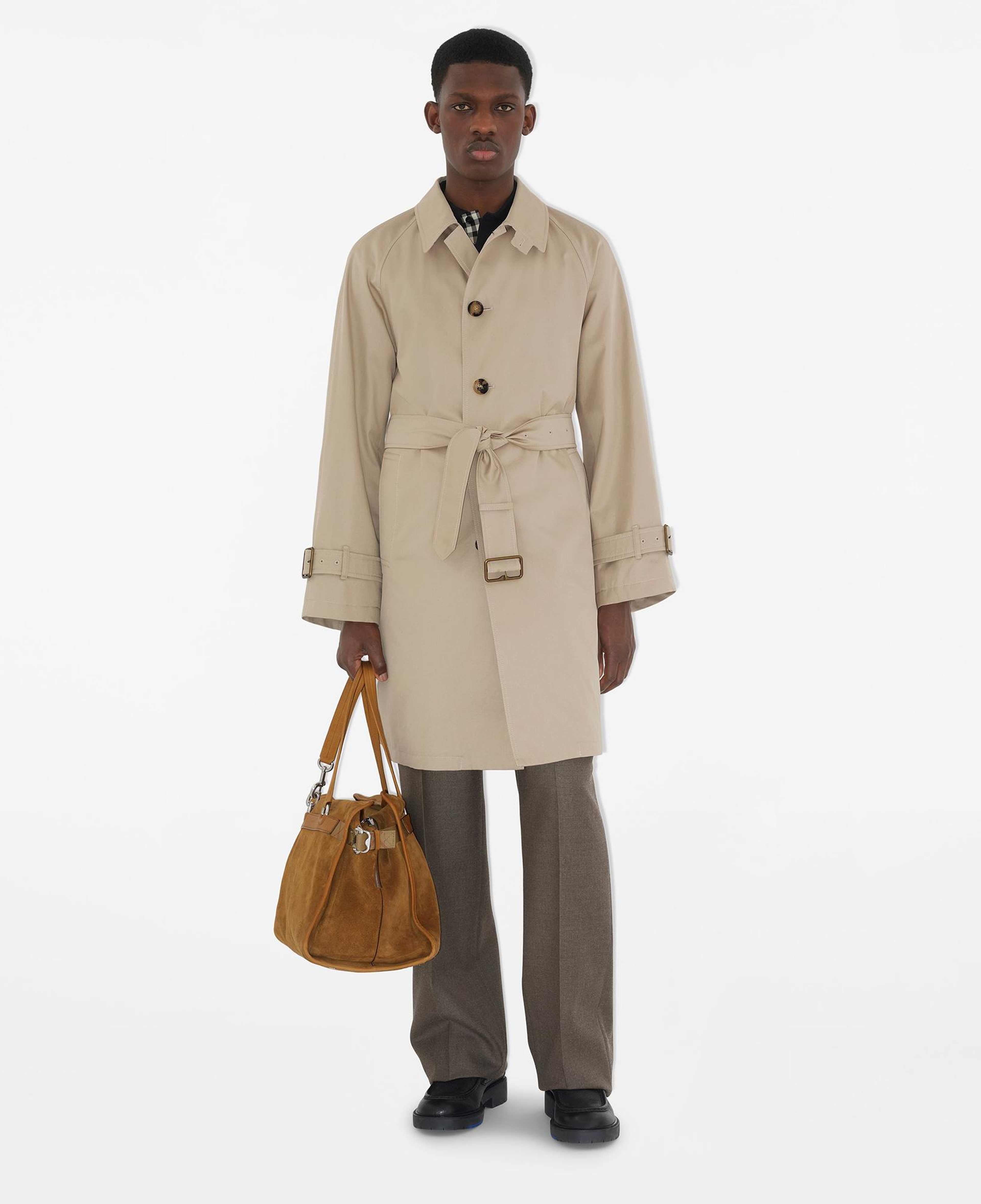 Burberry Cas Long Gabardine Erkek Krem Palto