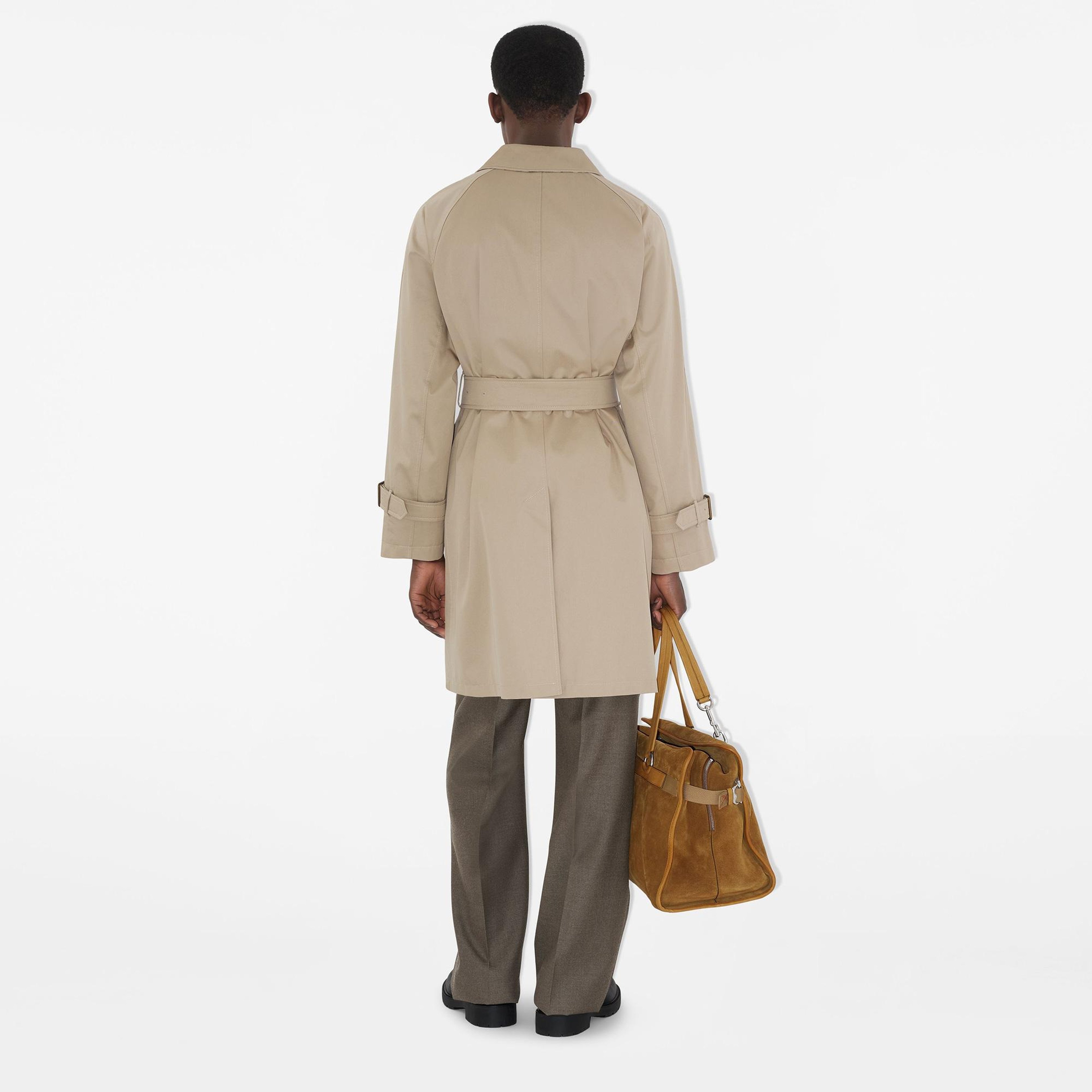 Burberry Cas Long Gabardine Erkek Krem Palto