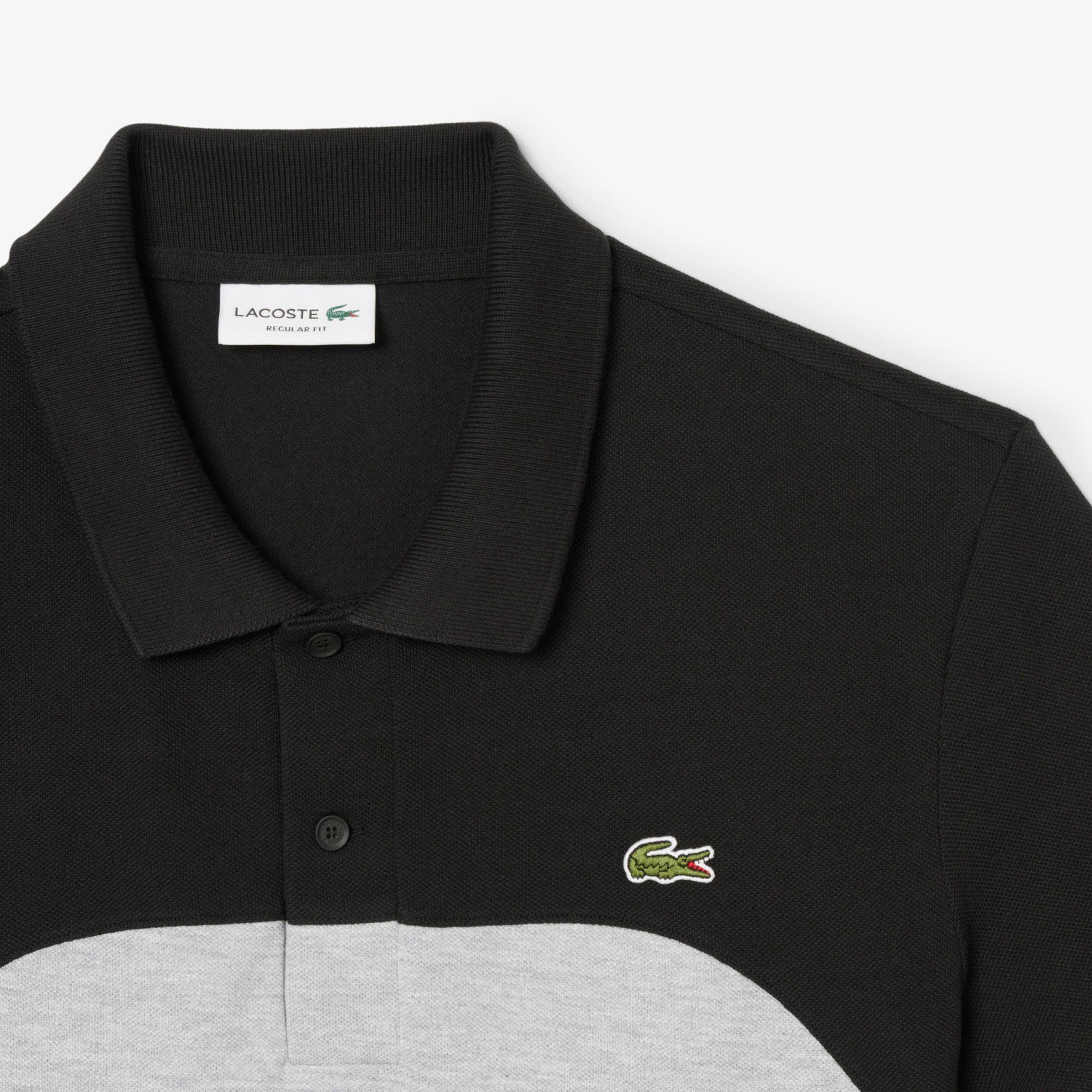 Erkek Regular Fit Renk Bloklu Gri Polo