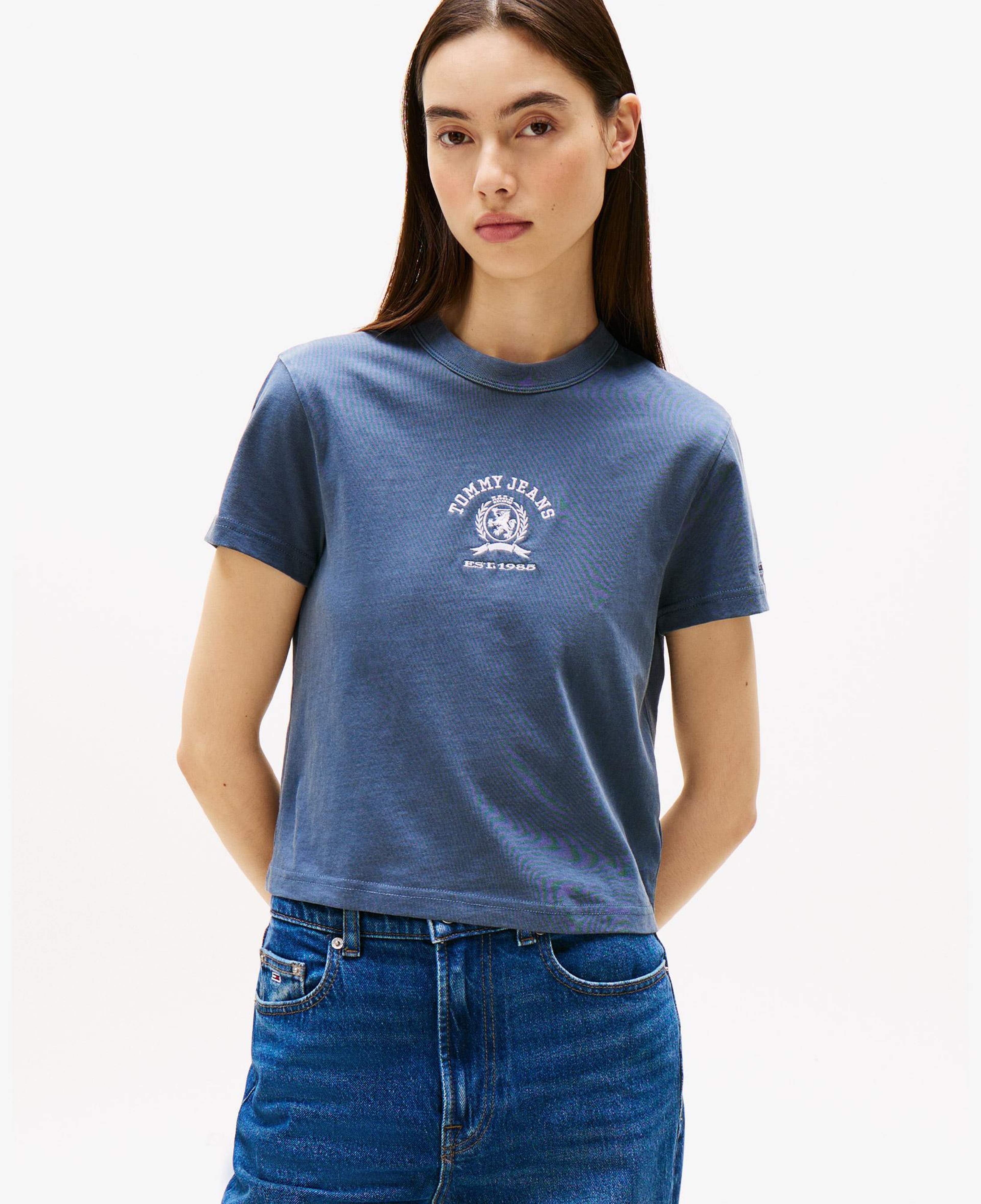 Tommy Jeans Regular Varsity Crew Kadın Mavi T-Shirt