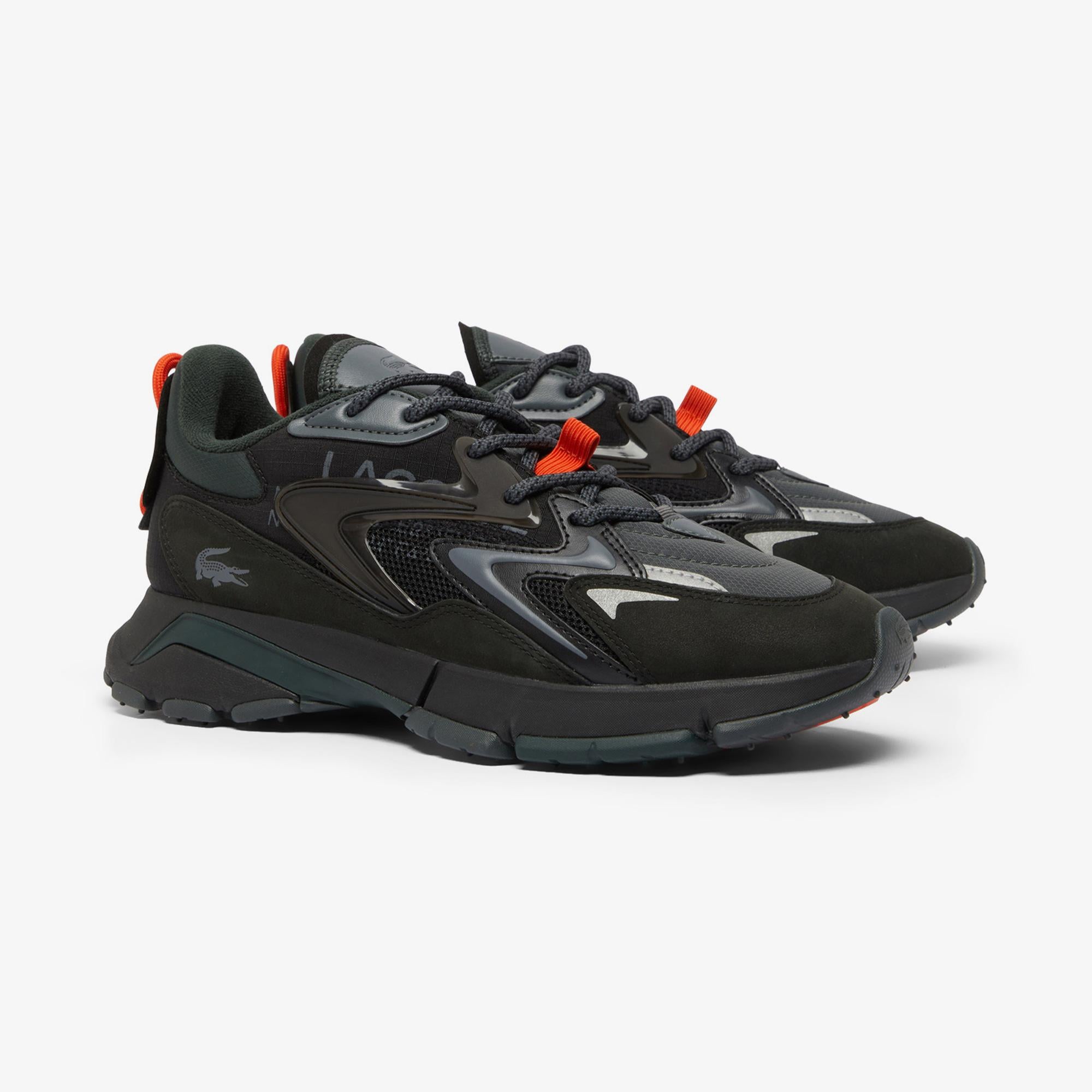 Lacoste L003 Neo Tech Erkek Siyah/Turuncu Spor Ayakkabı