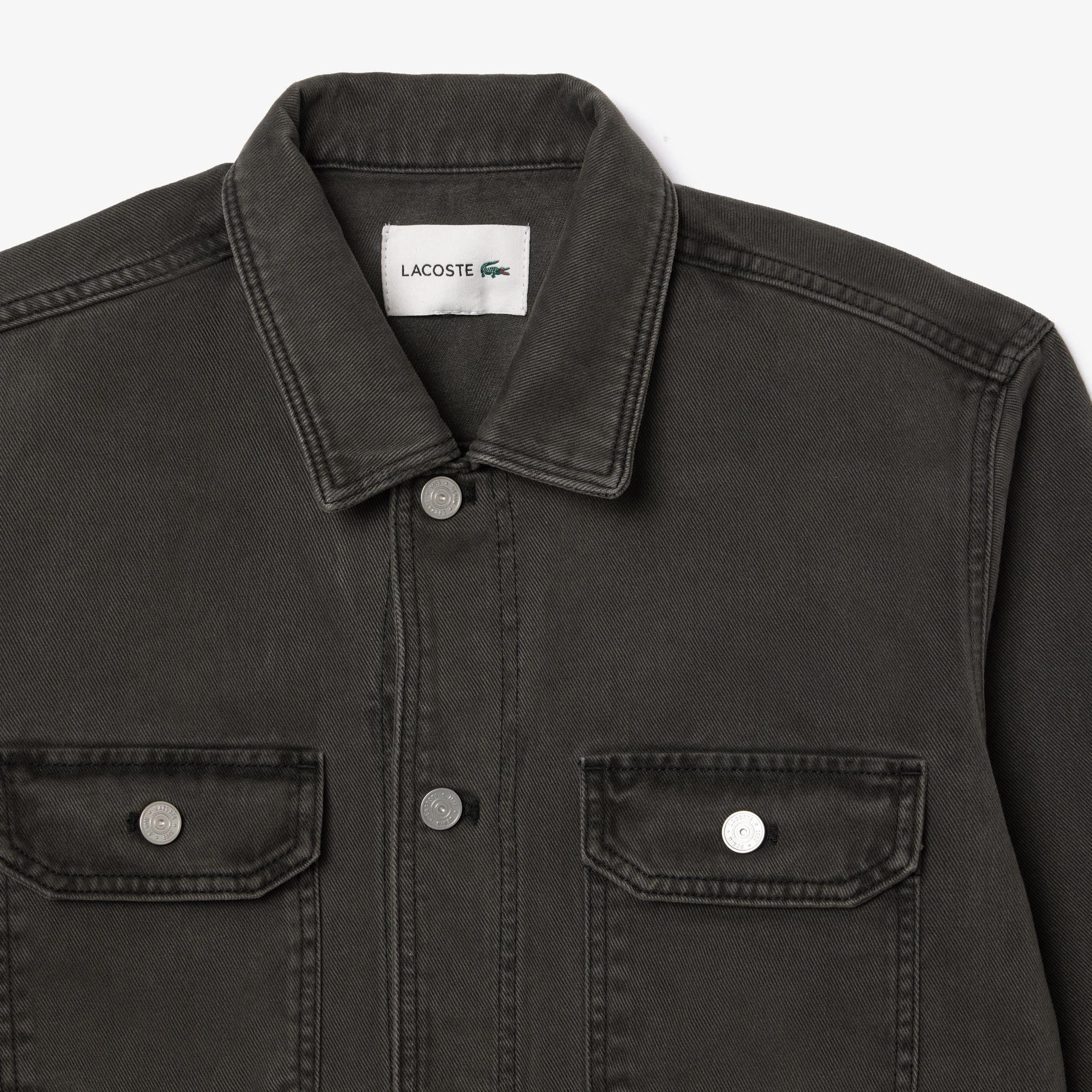 Erkek Oversize Fit Denim Gri Dış Gömlek