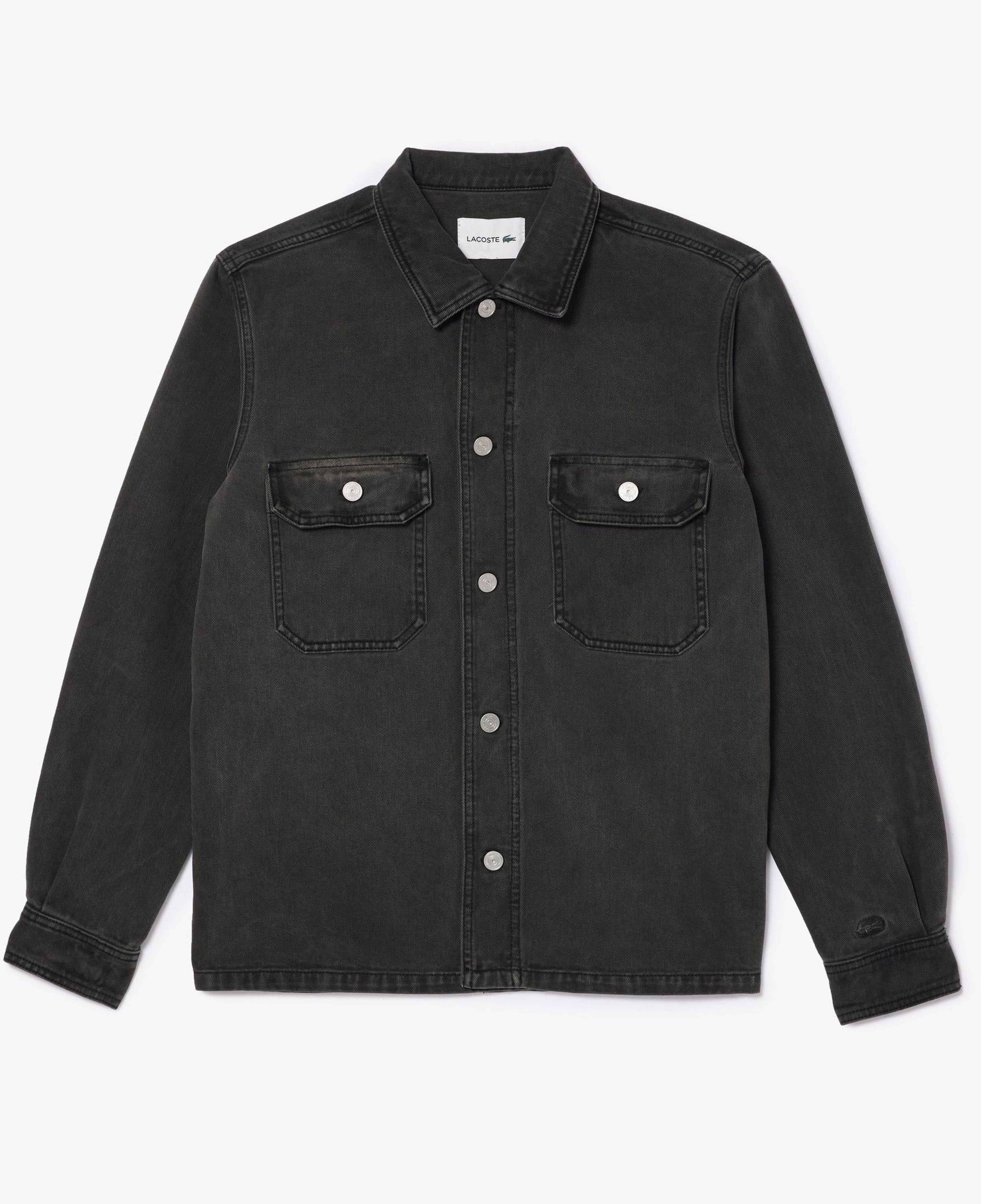 Erkek Oversize Fit Denim Gri Dış Gömlek
