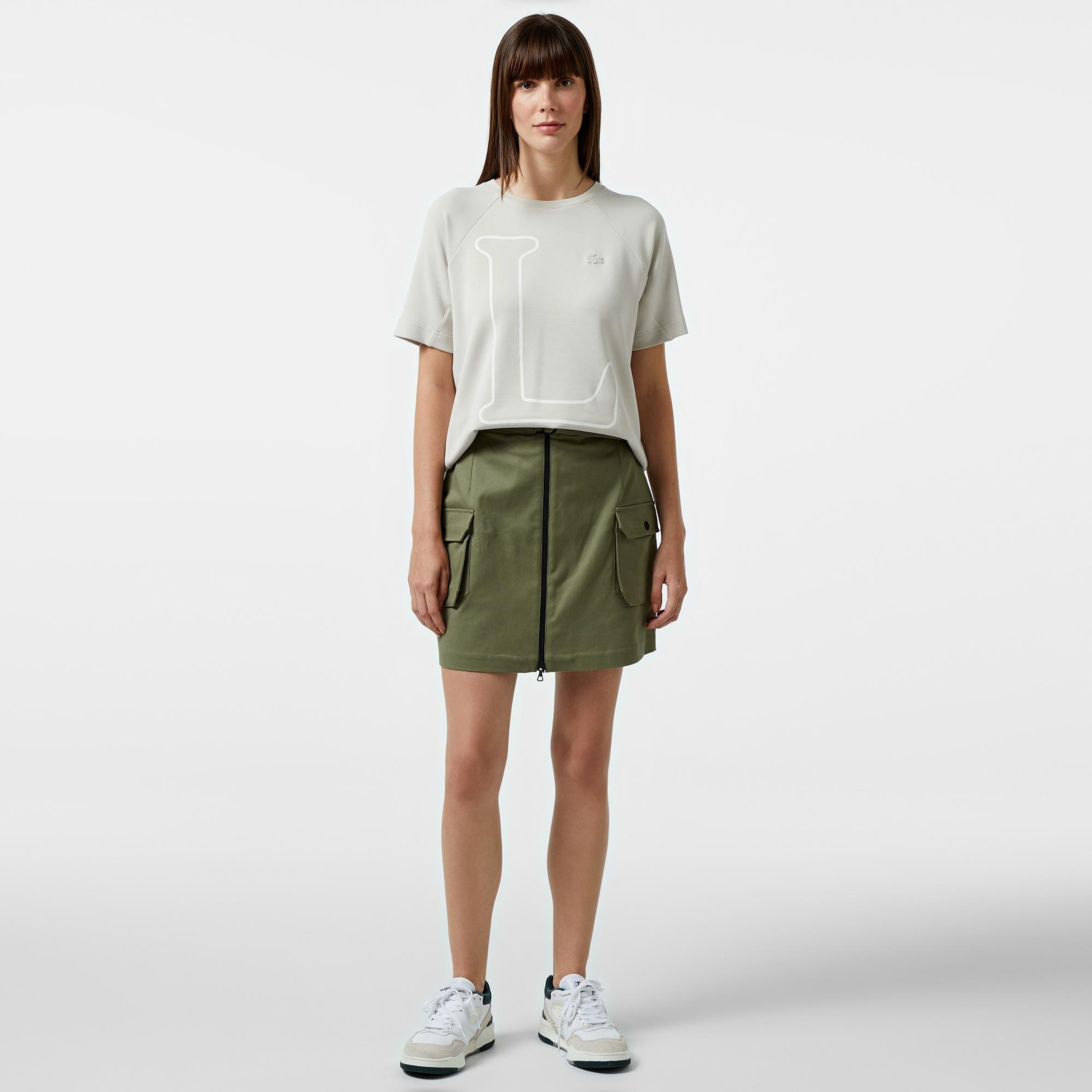 Kadın Relaxed Fit Haki Etek