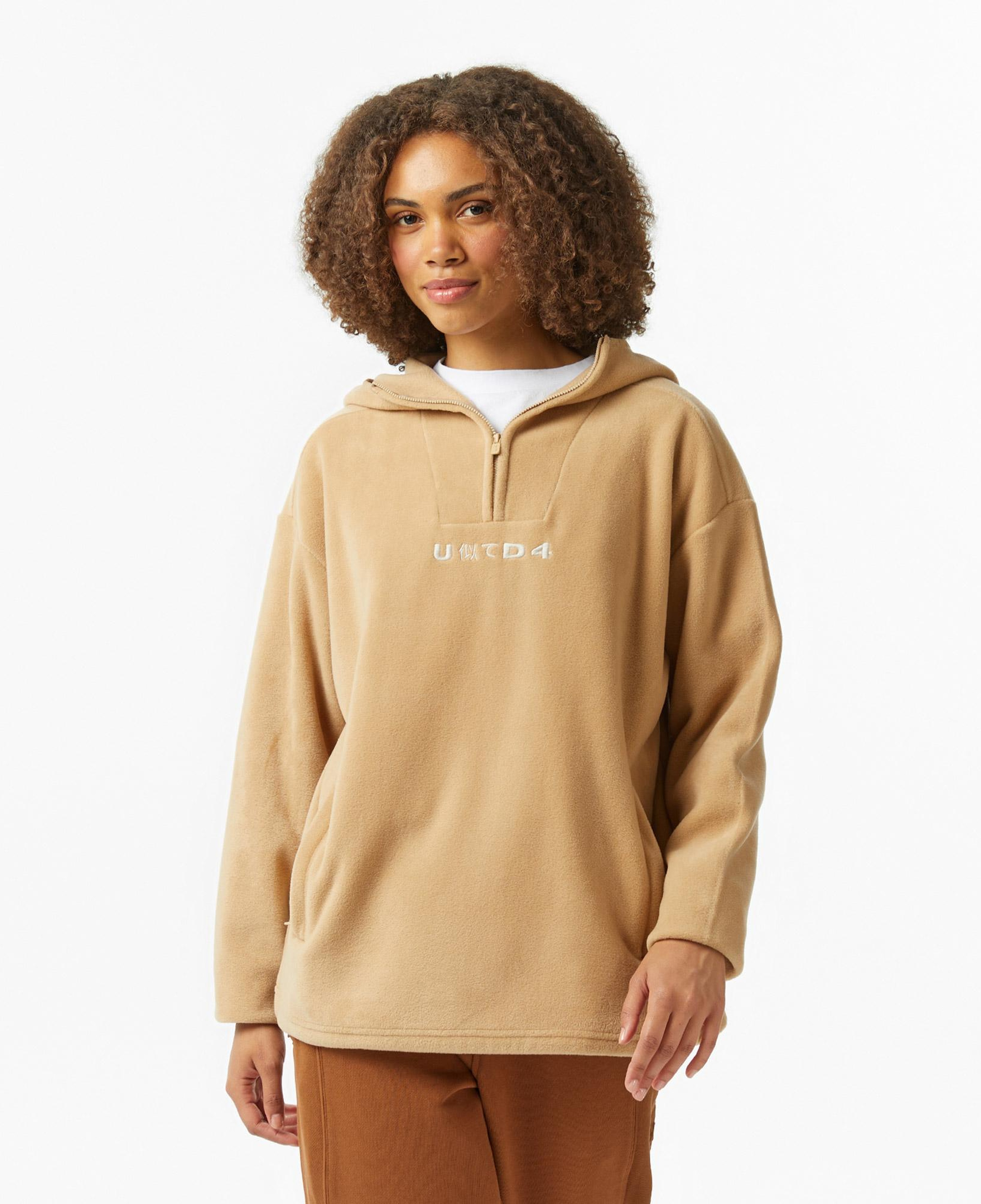 UNITED4 Kadın Kahverengi Hoodie
