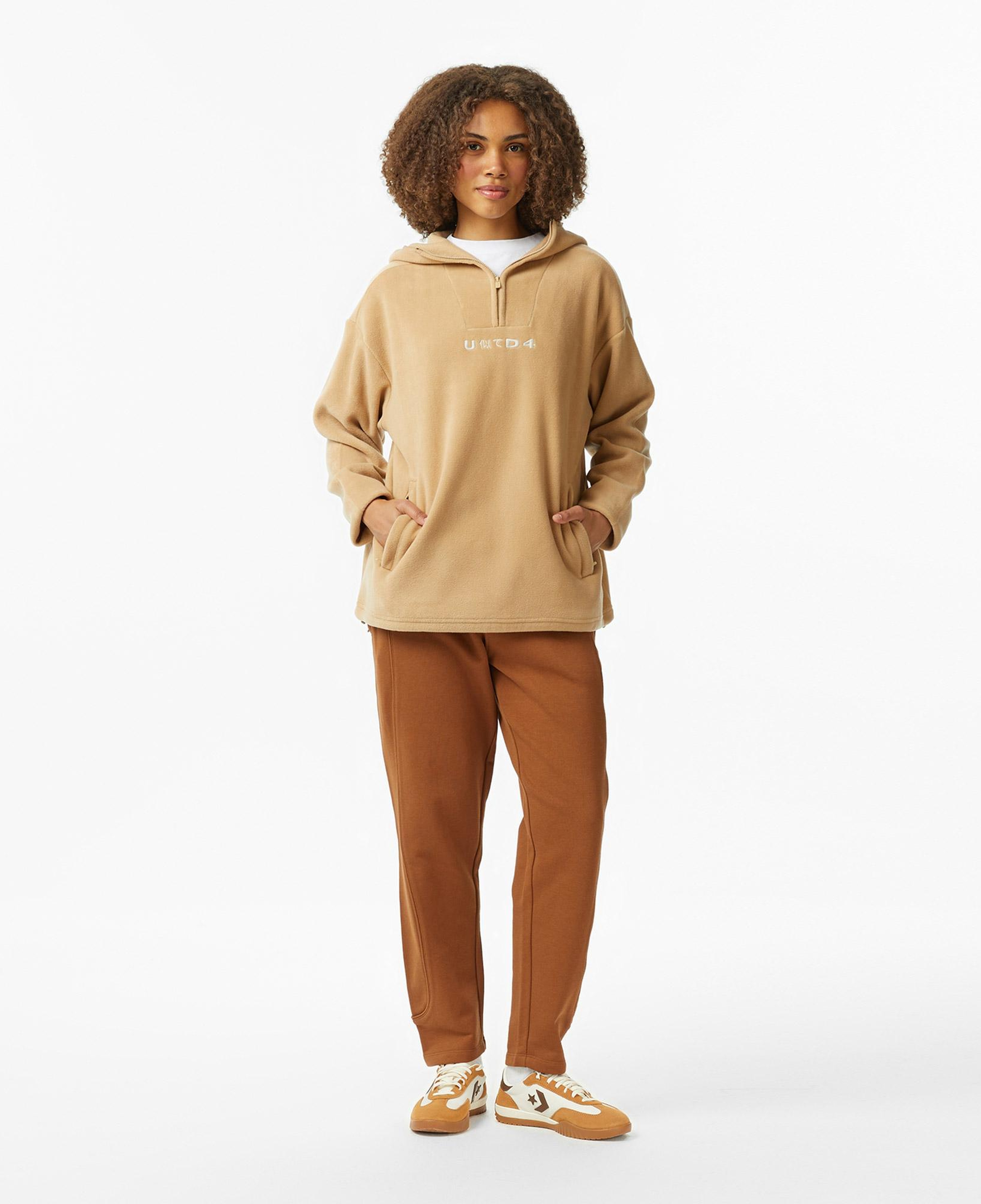 UNITED4 Kadın Kahverengi Hoodie