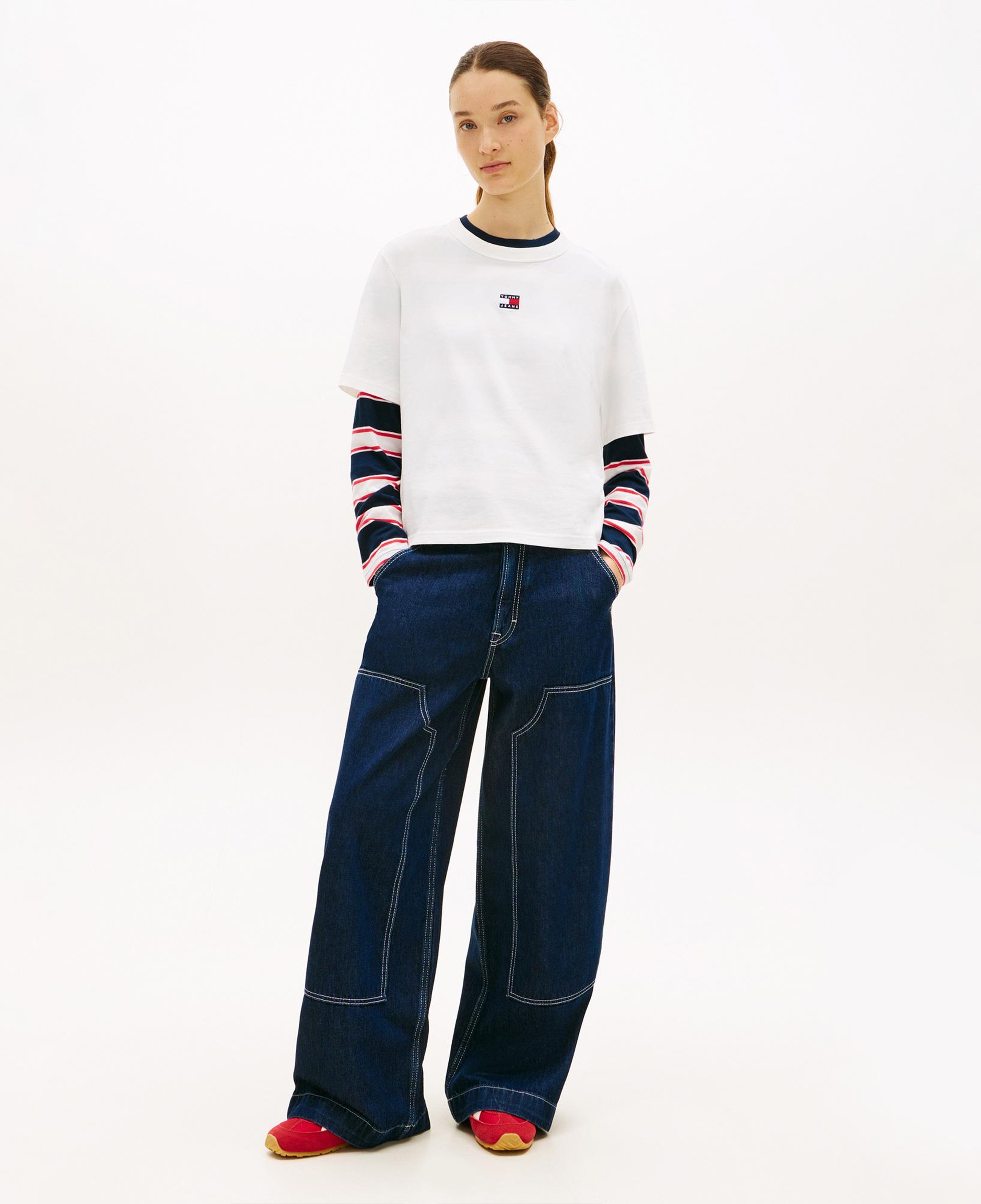 Tommy Hilfiger Bxy Badge Kadın Beyaz T-Shirt
