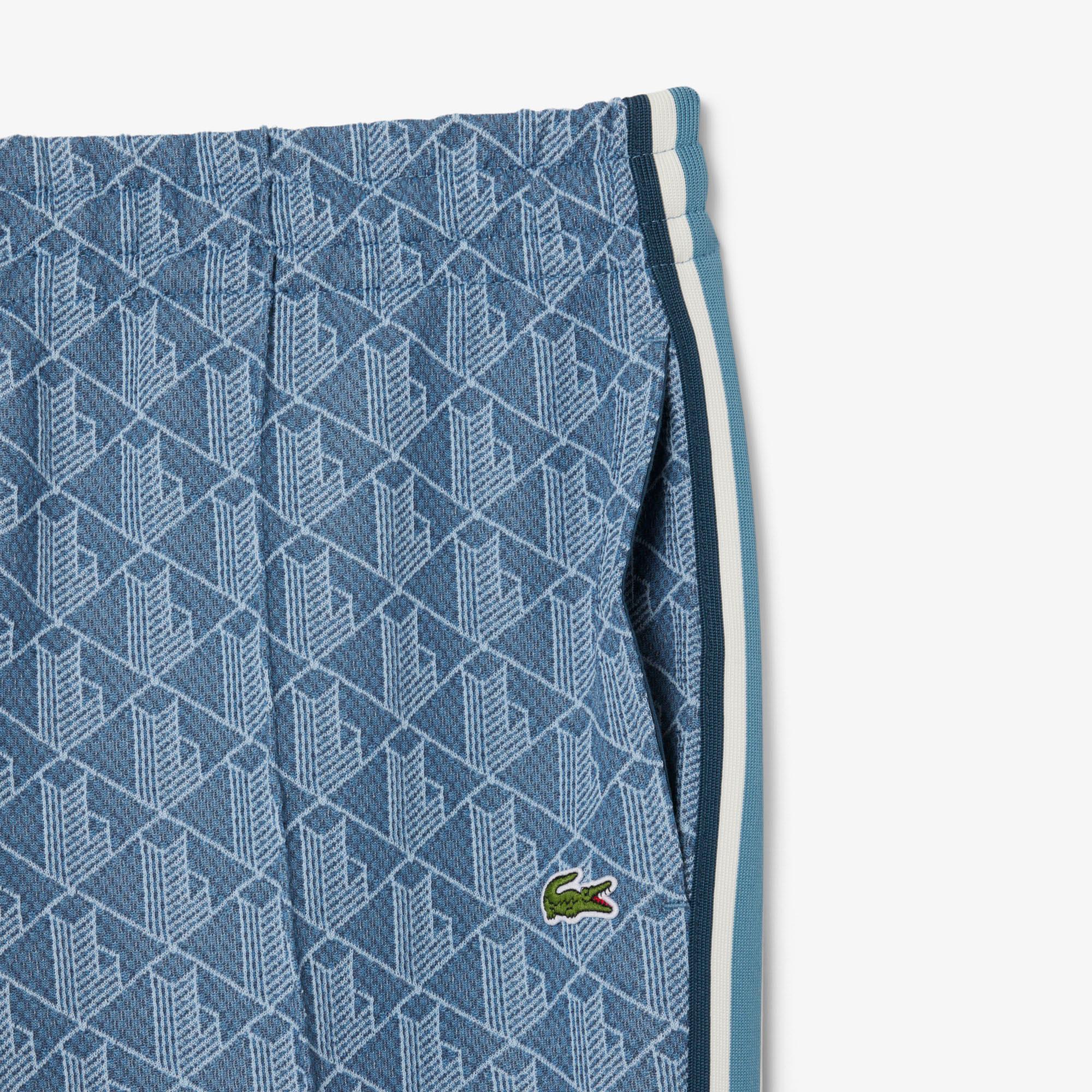 Paris Erkek Regular Fit Monogram Mavi Eşofman Altı