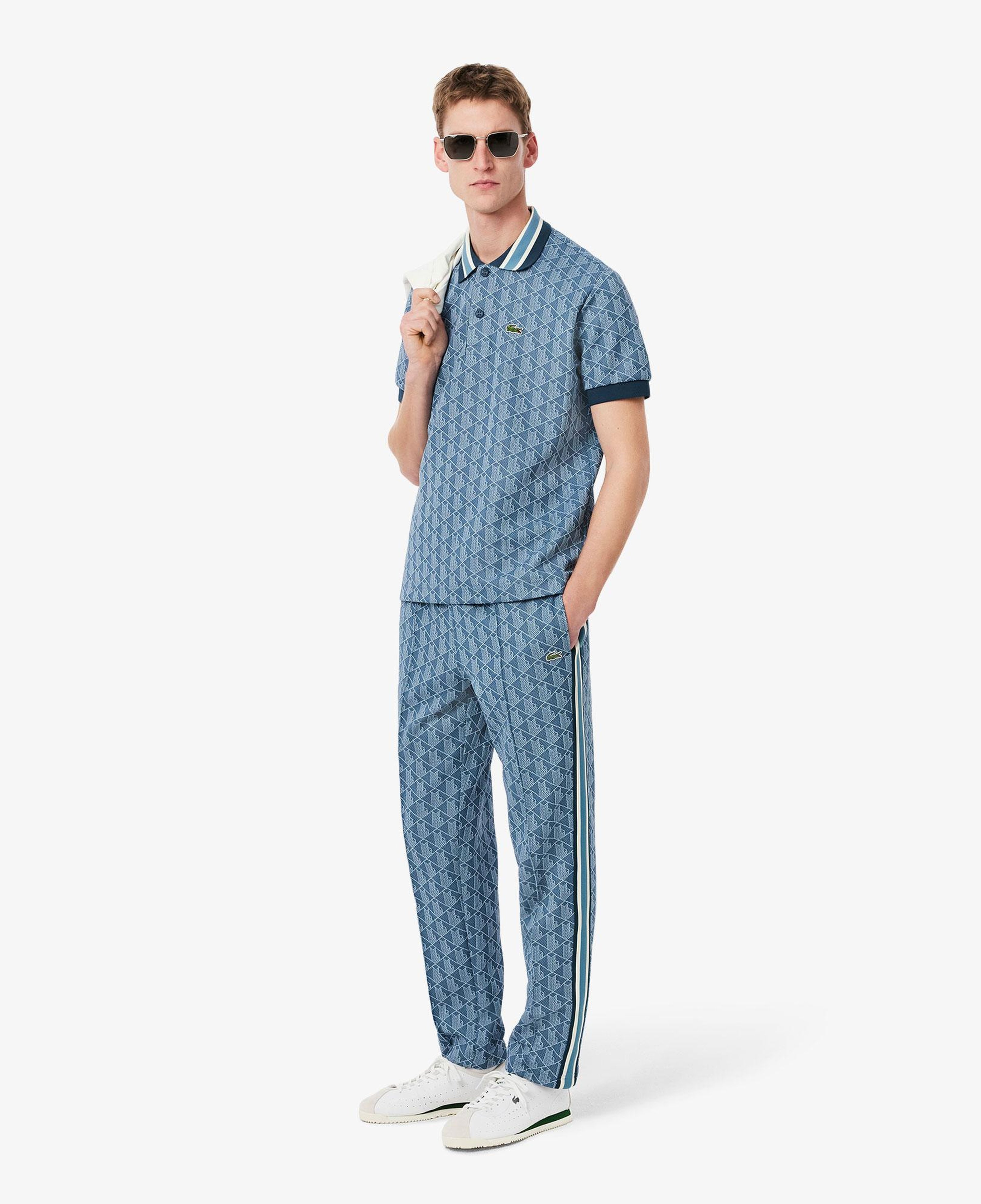 Paris Erkek Regular Fit Monogram Mavi Eşofman Altı