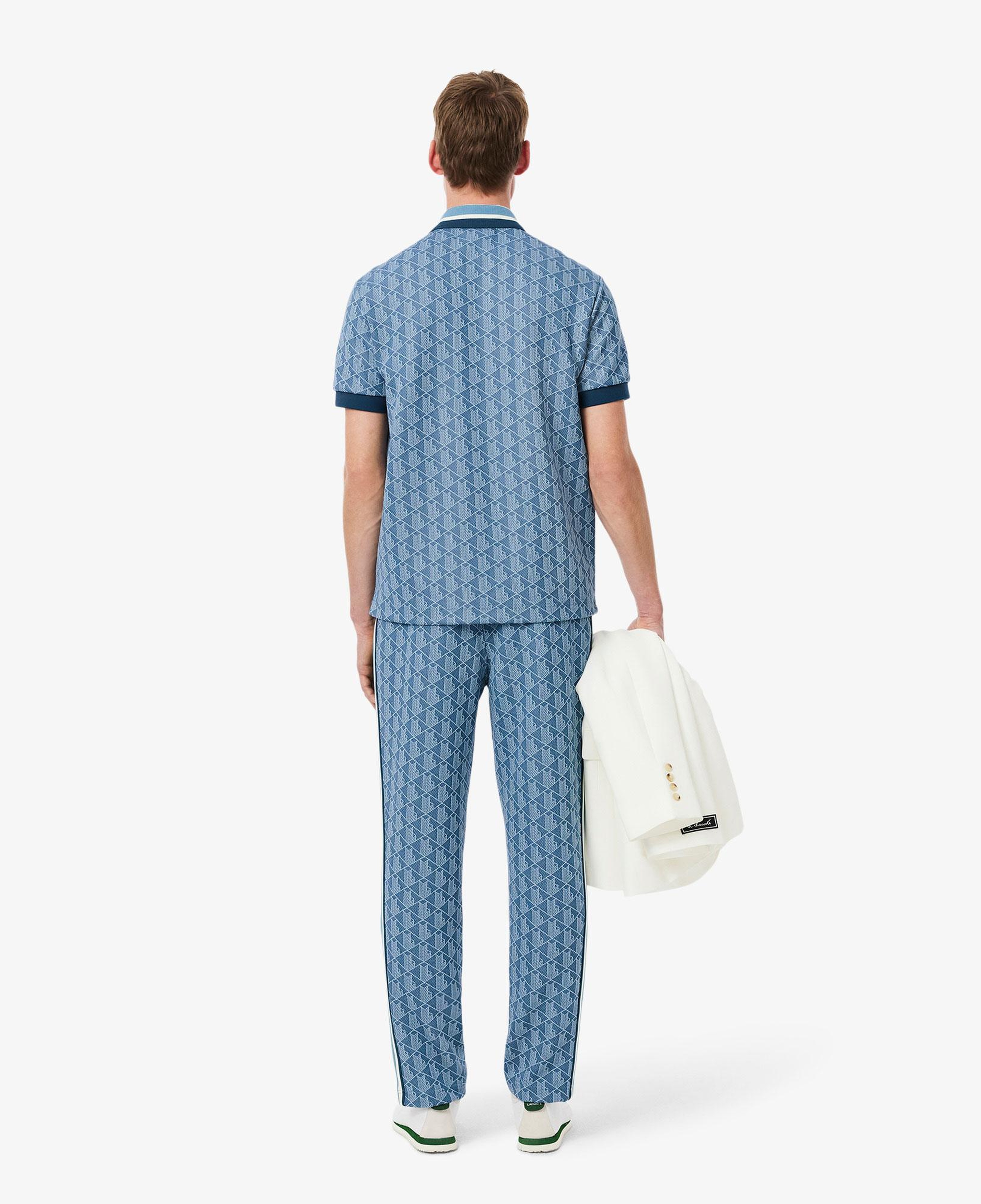 Paris Erkek Regular Fit Monogram Mavi Eşofman Altı