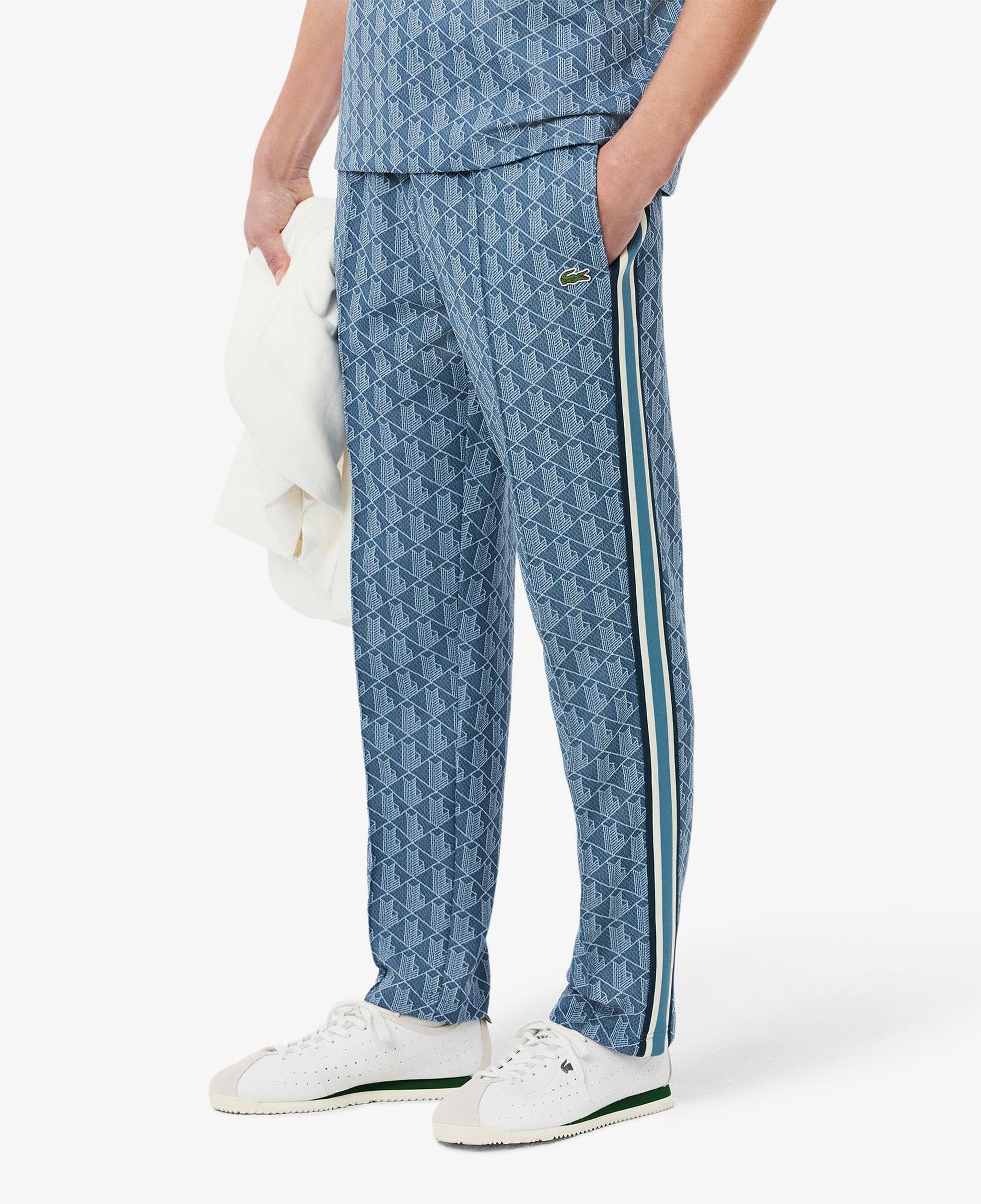 Paris Erkek Regular Fit Monogram Mavi Eşofman Altı