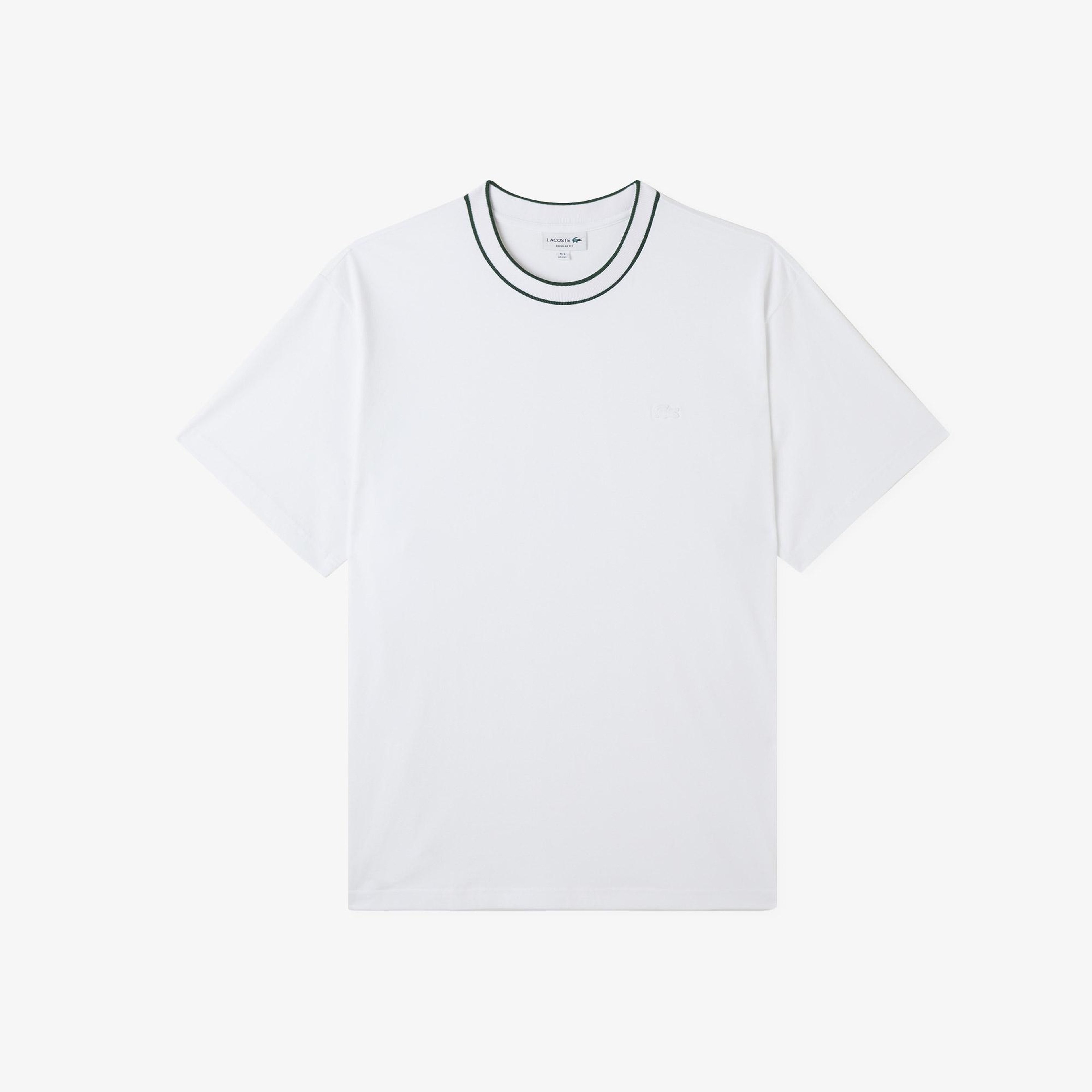Erkek Regular Fit Bisiklet Yaka Beyaz T-Shirt