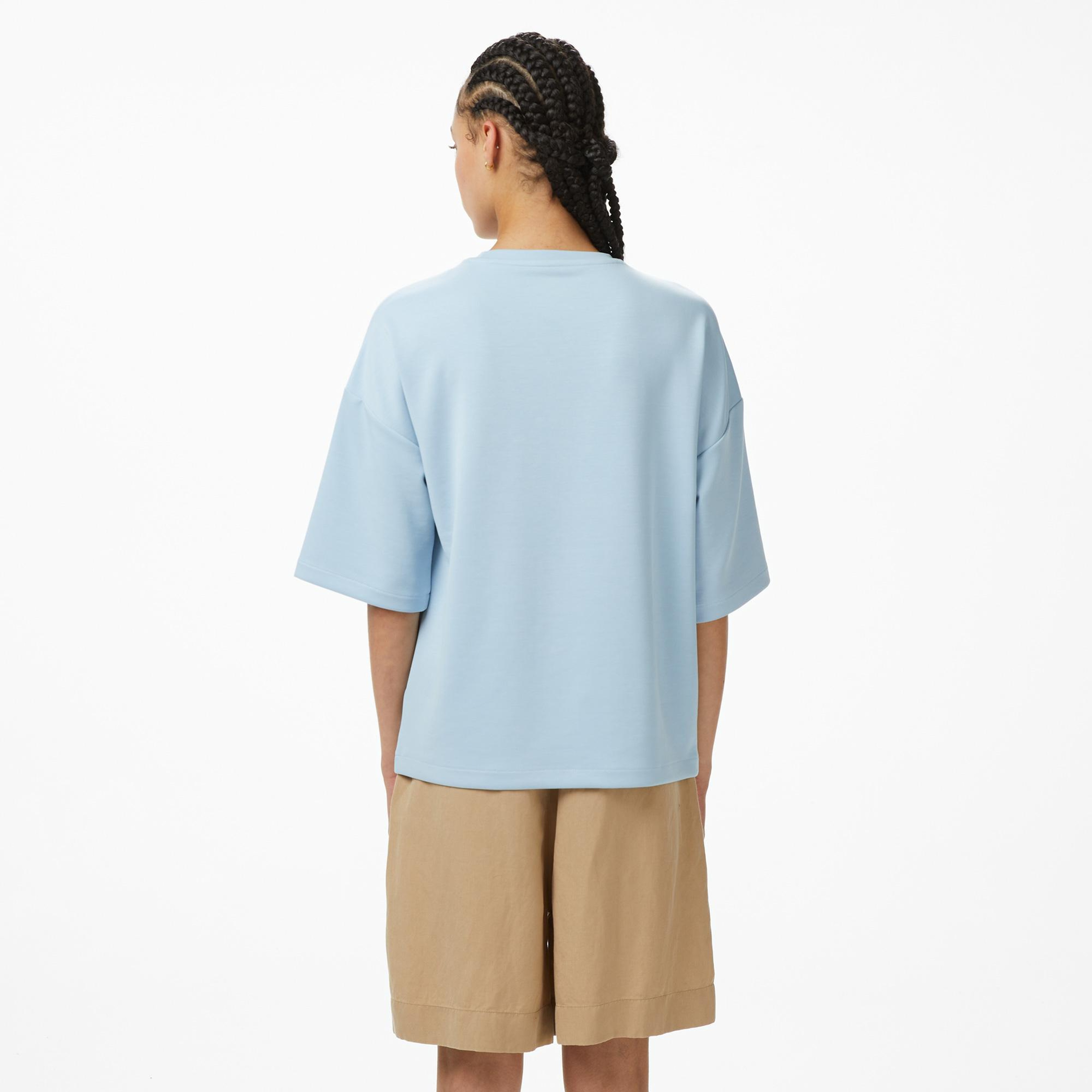 Nautica Kadın Mavi Oversize Fit Kısa Kollu T-Shirt