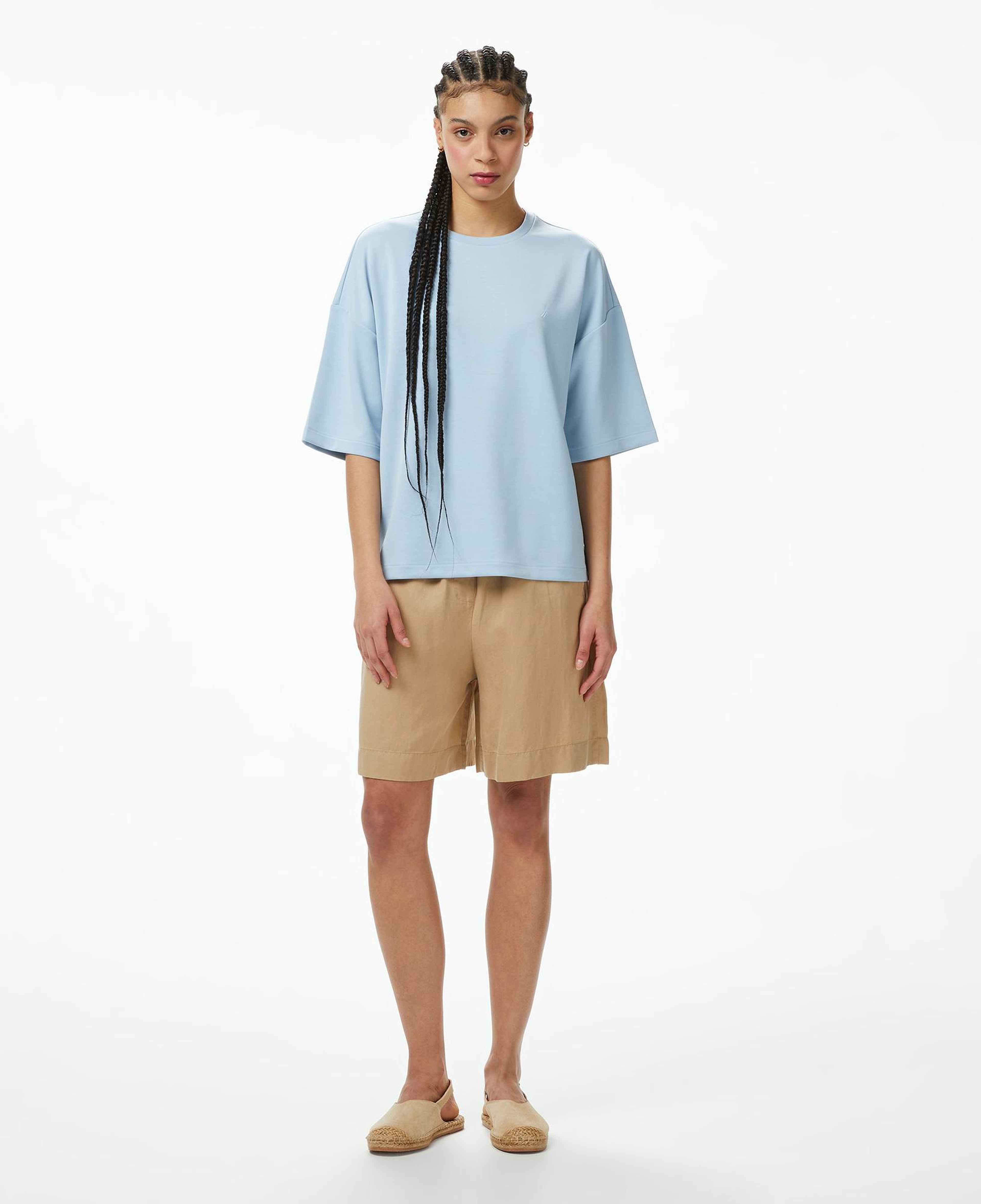 Nautica Kadın Mavi Oversize Fit Kısa Kollu T-Shirt