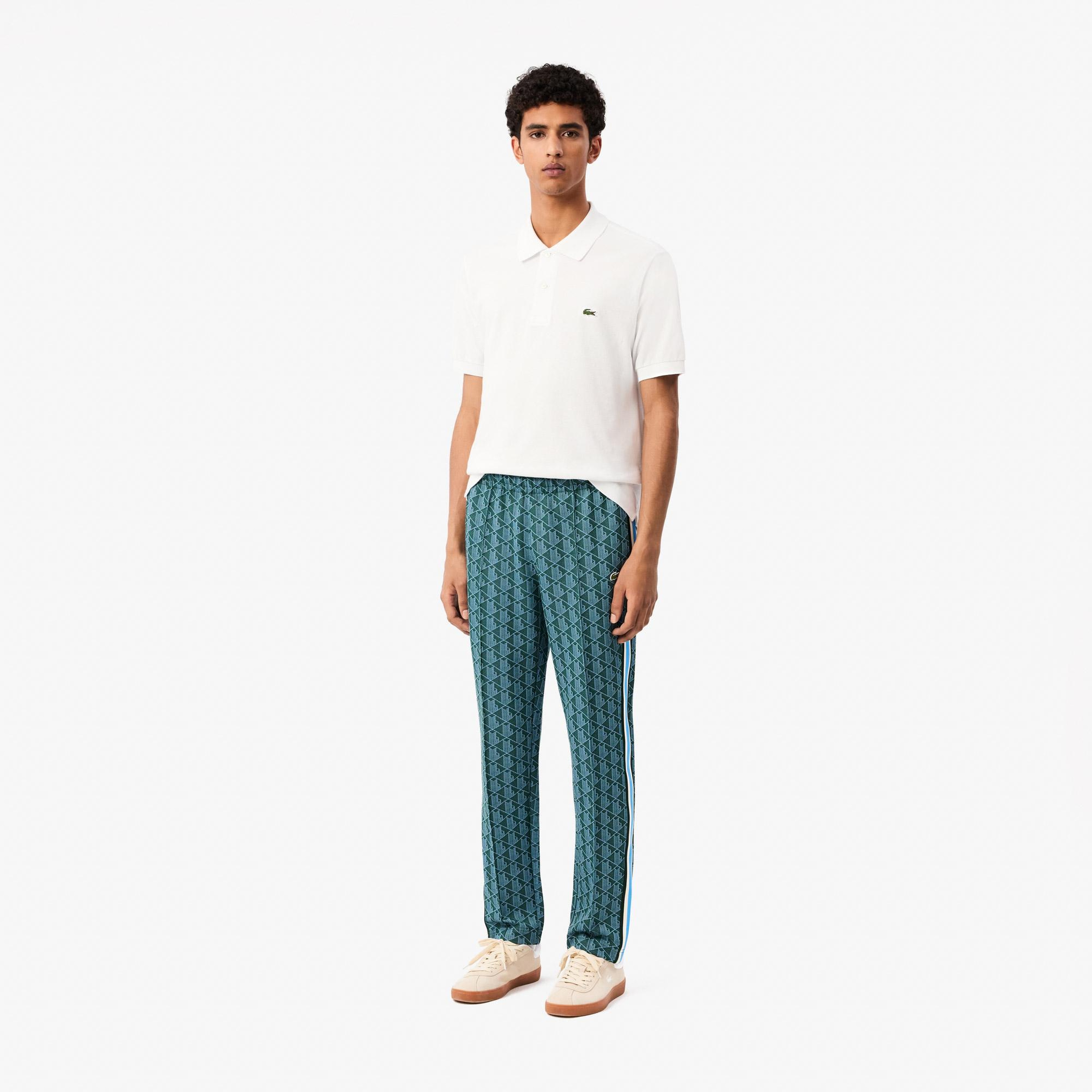 Lacoste Erkek Regular Fit Monogram Yeşil Eşofman Altı