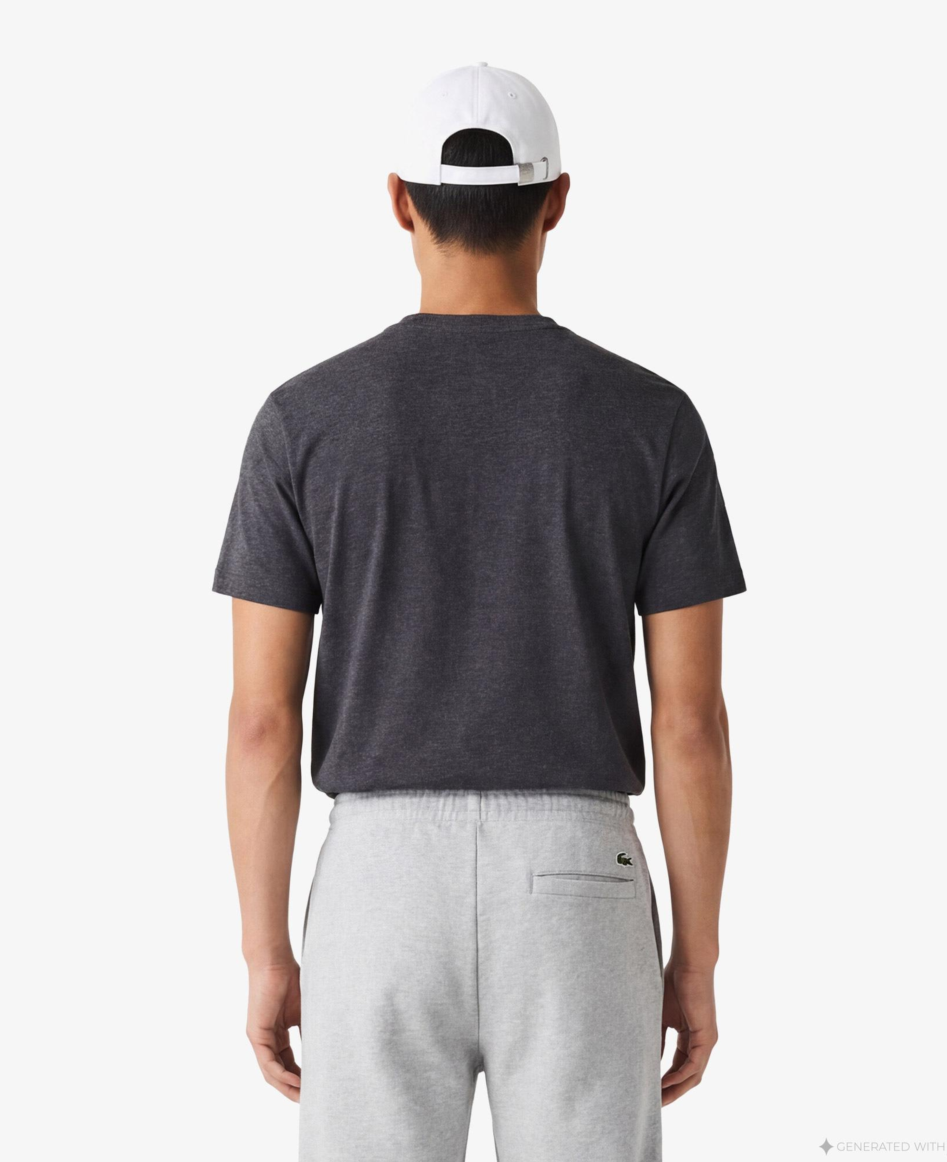 Erkek Regular Fit Bisiklet Yaka Koyu Gri T-Shirt