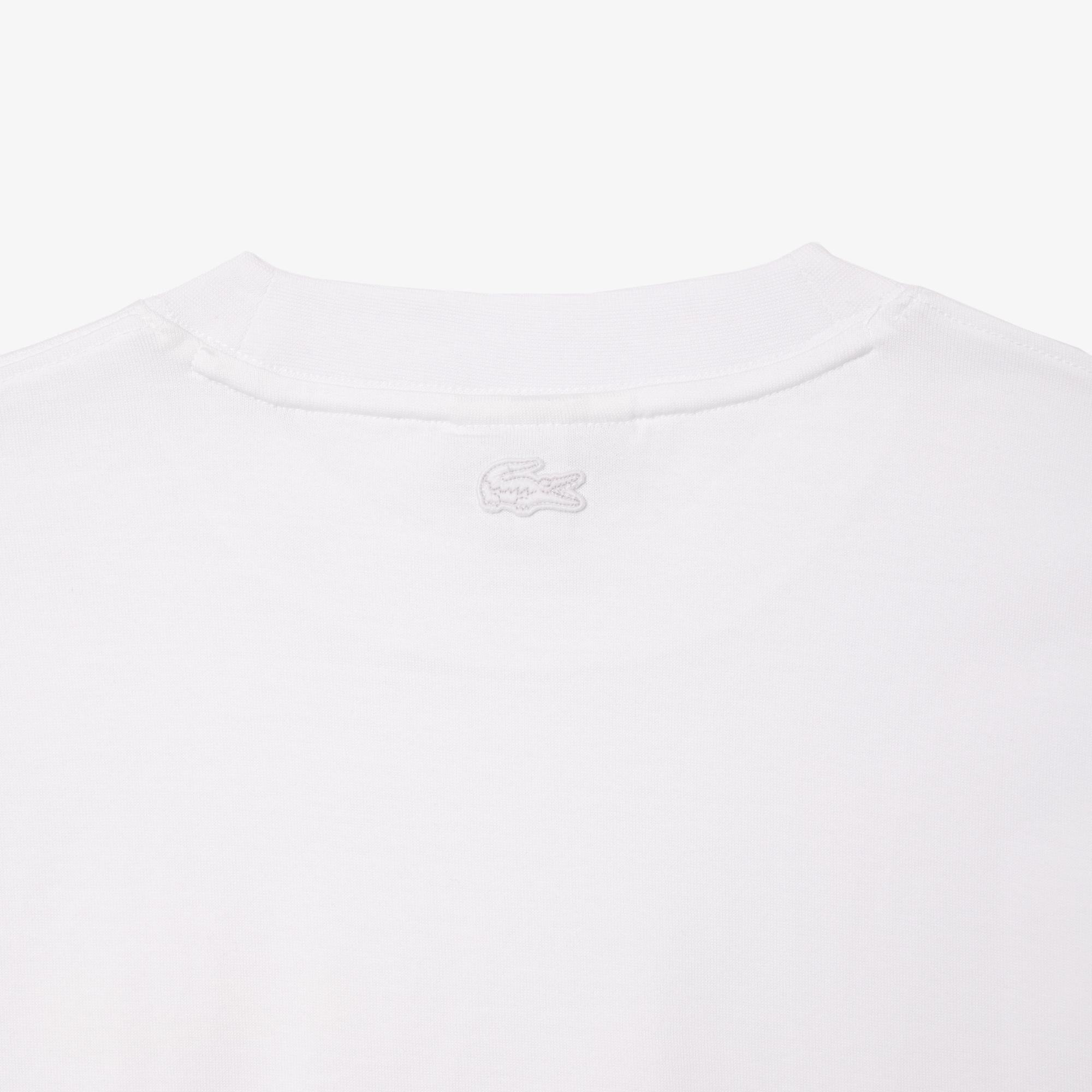Erkek Oversize Fit Bisiklet Yaka Beyaz T-Shirt