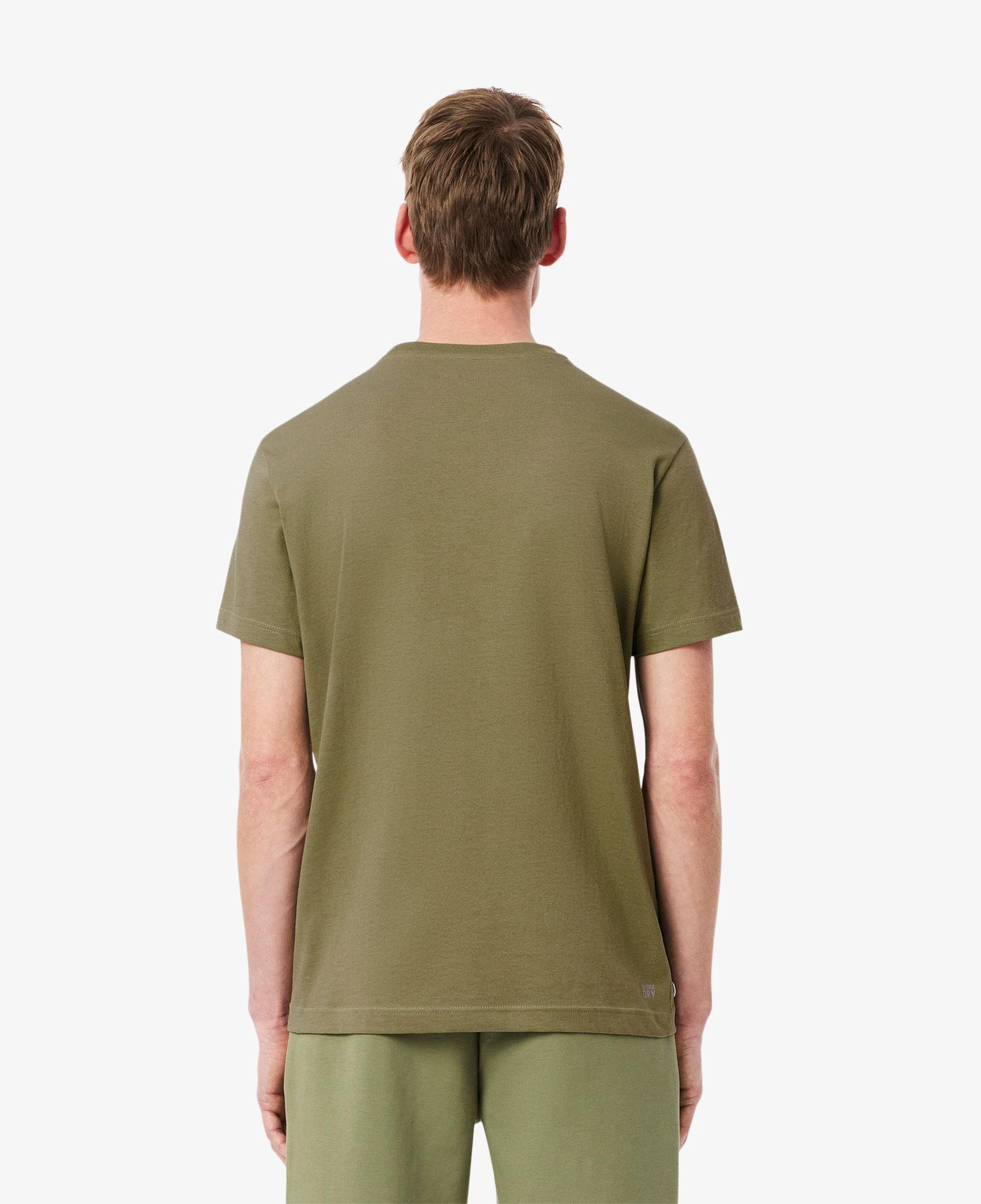 Erkek Regular Fit Bisiklet Yaka Baskılı Haki T-Shirt