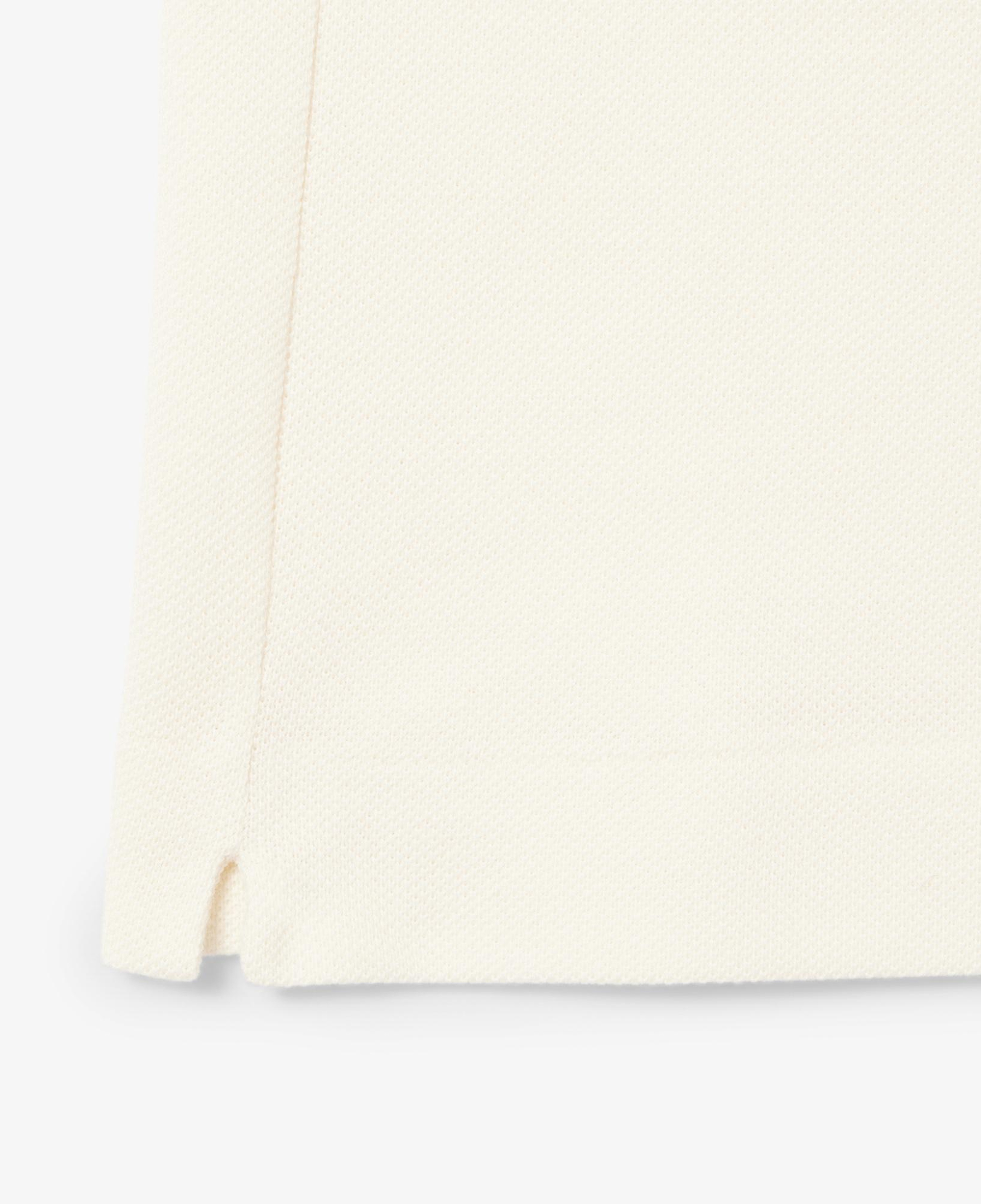 Erkek Classic Fit Çizgili Krem Polo