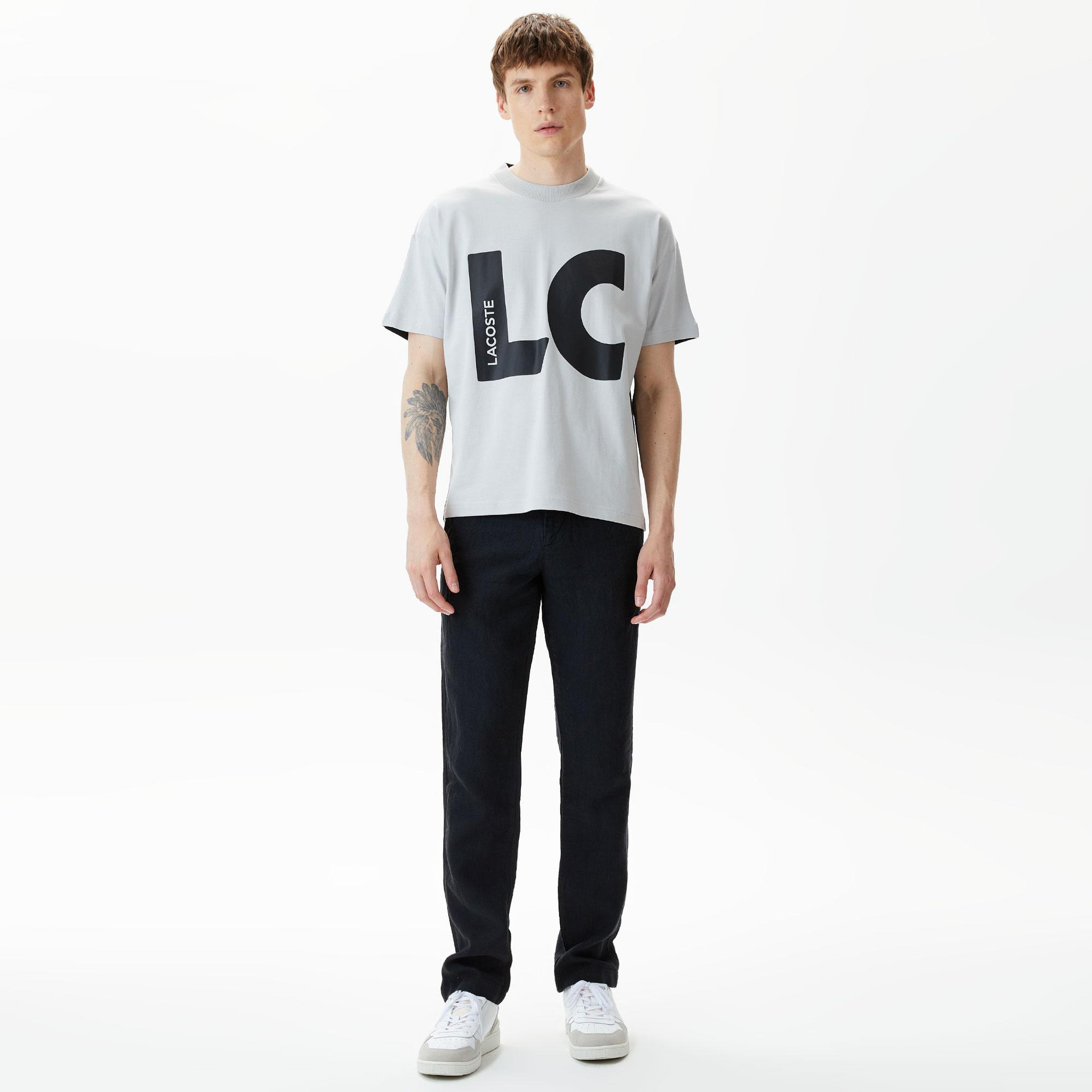 Erkek Slim Fit Chino Keten Siyah Pantolon