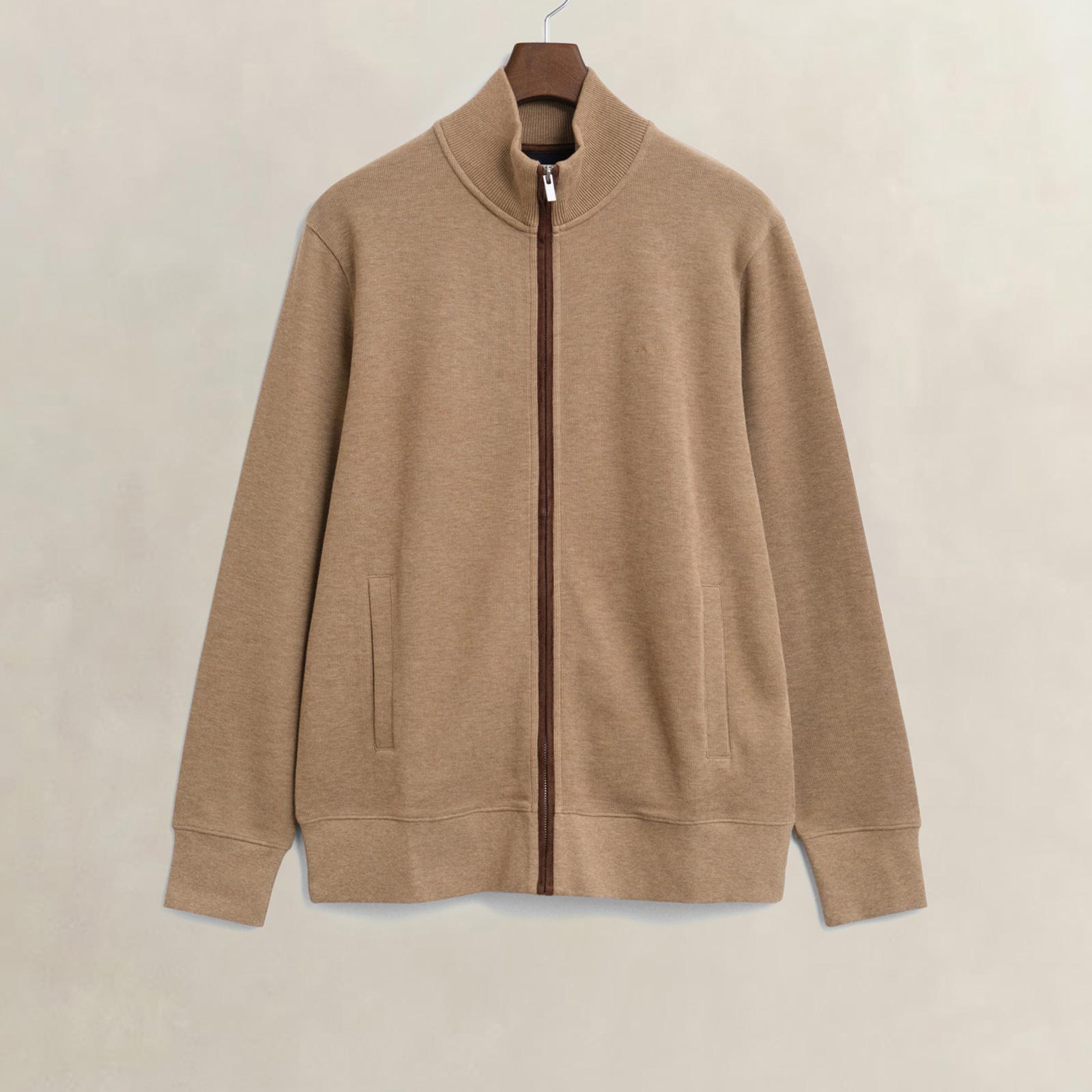 GANT Erkek Bej Regular Fit Fermuarlı Hırka