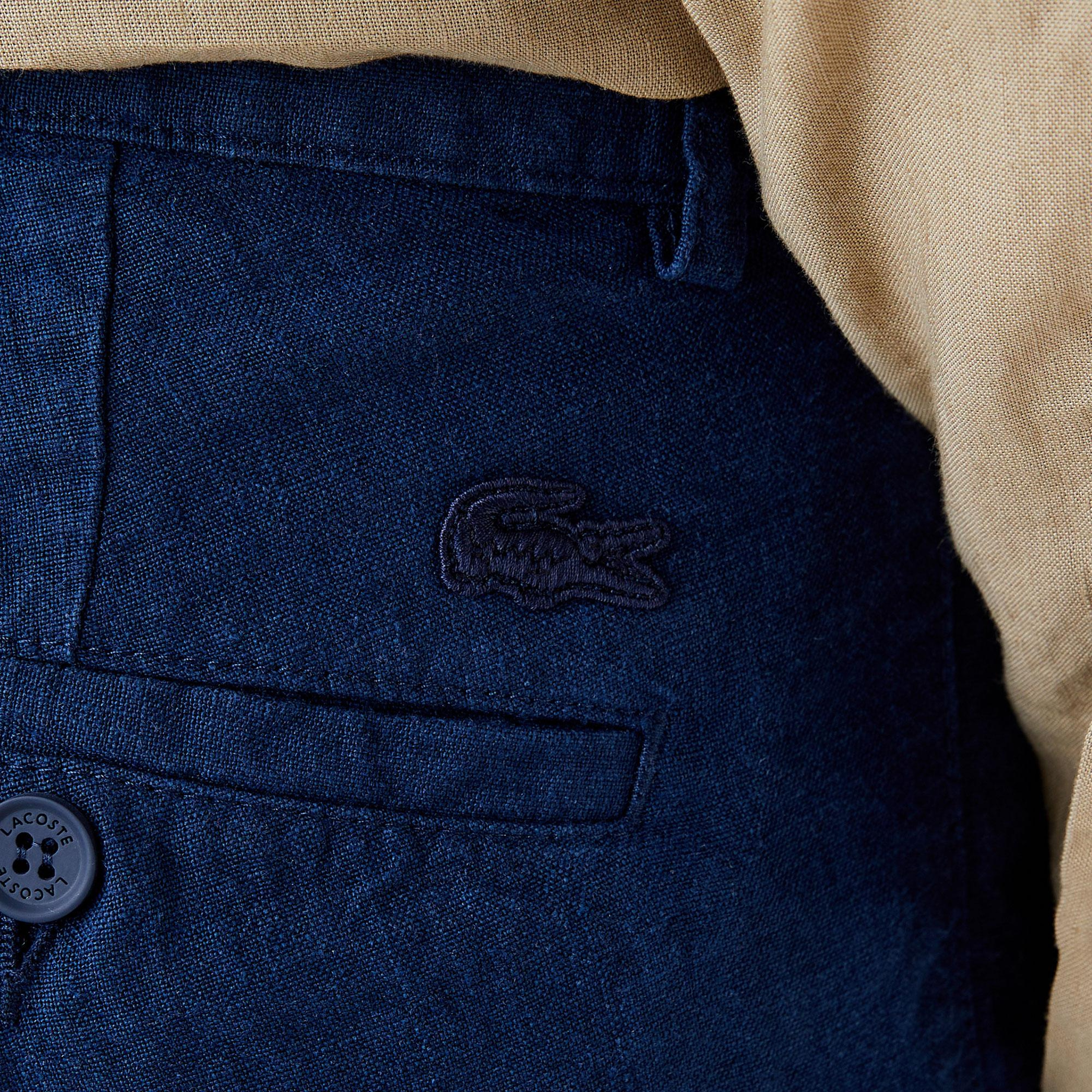 Erkek Slim Fit Chino Lacivert Pantolon