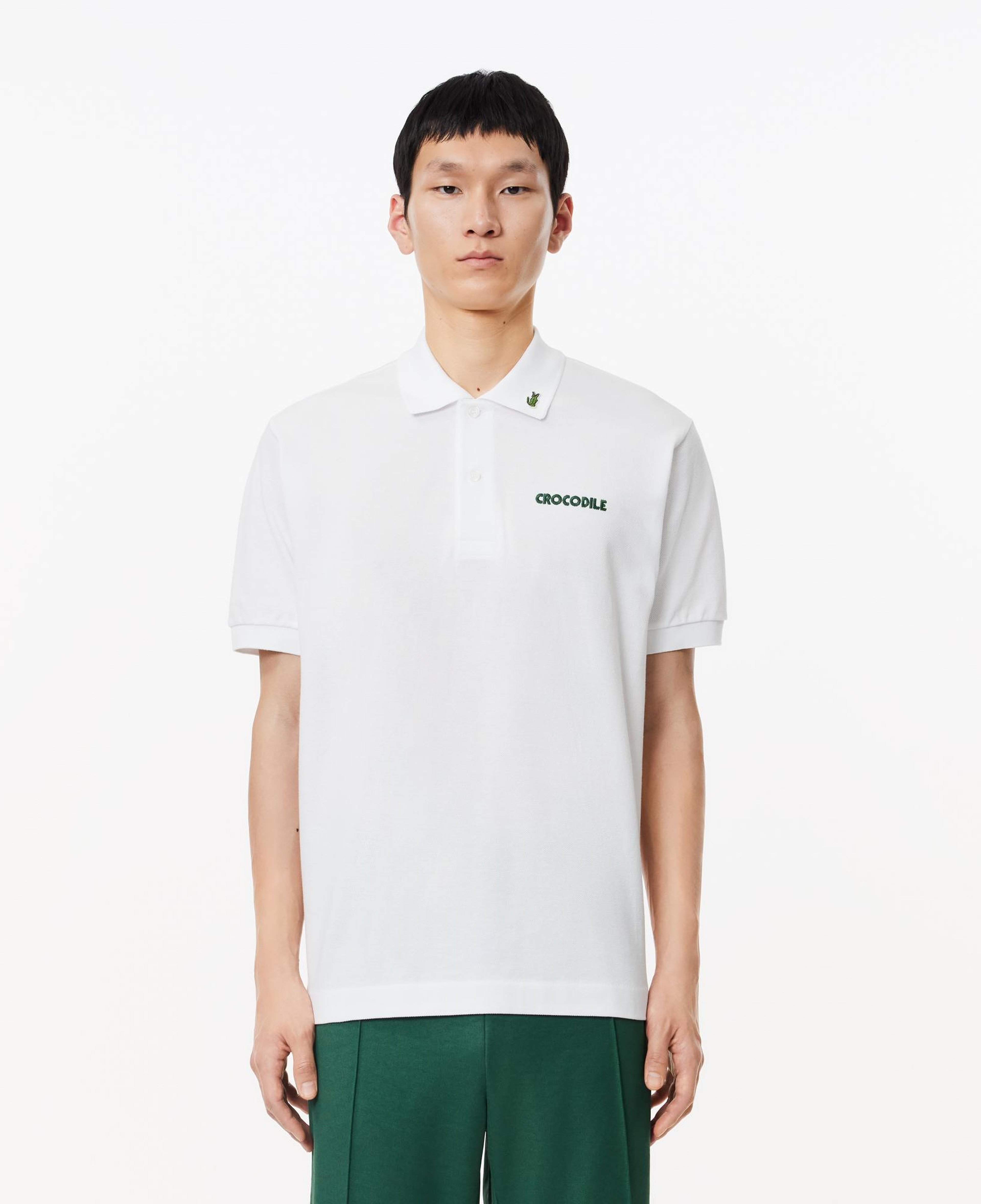 L.12.12 Erkek Classic Fit Organik Pamuk Beyaz Polo