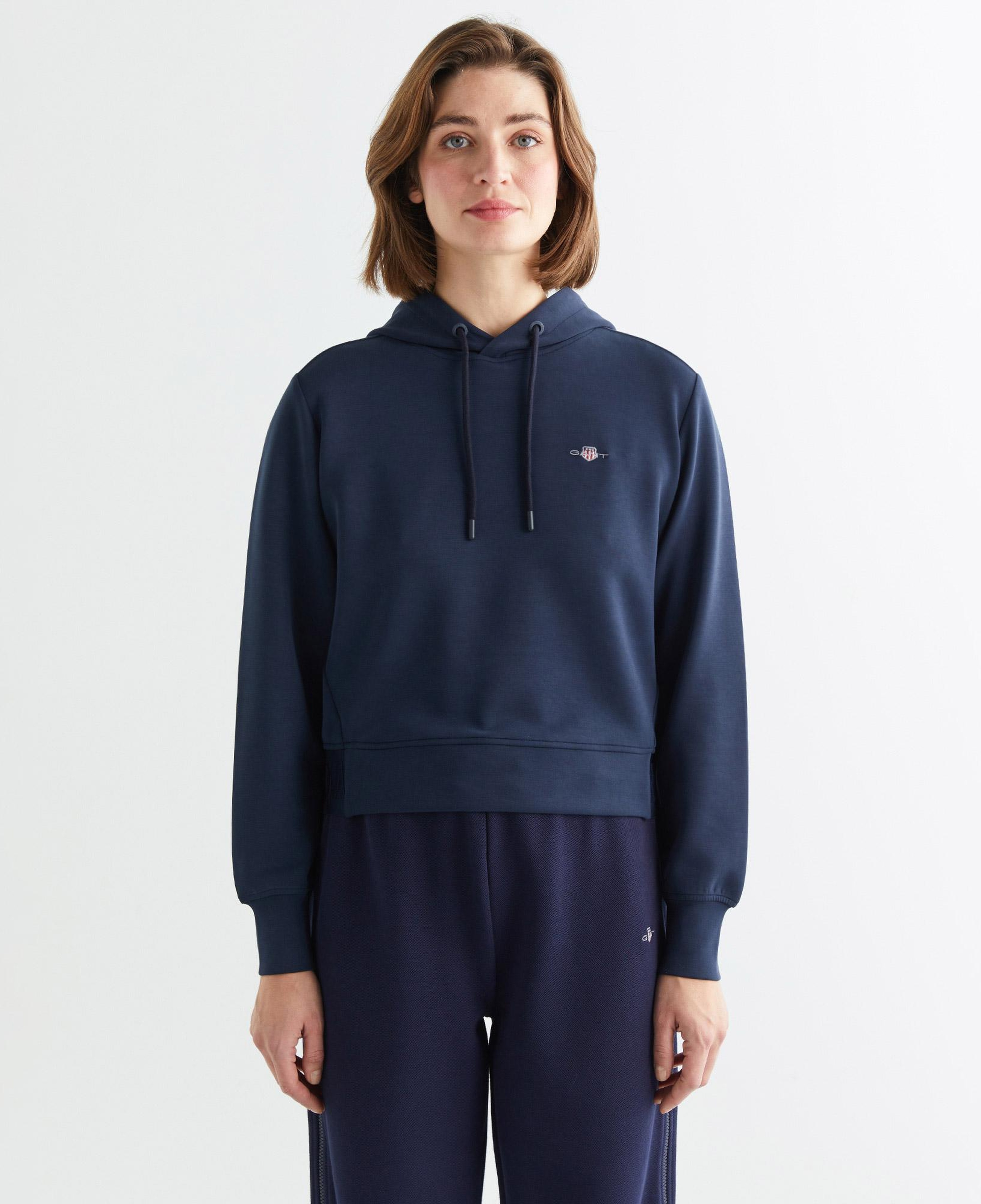 GANT Kadın Lacivert Regular Fit Kapüşonlu Sweatshirt