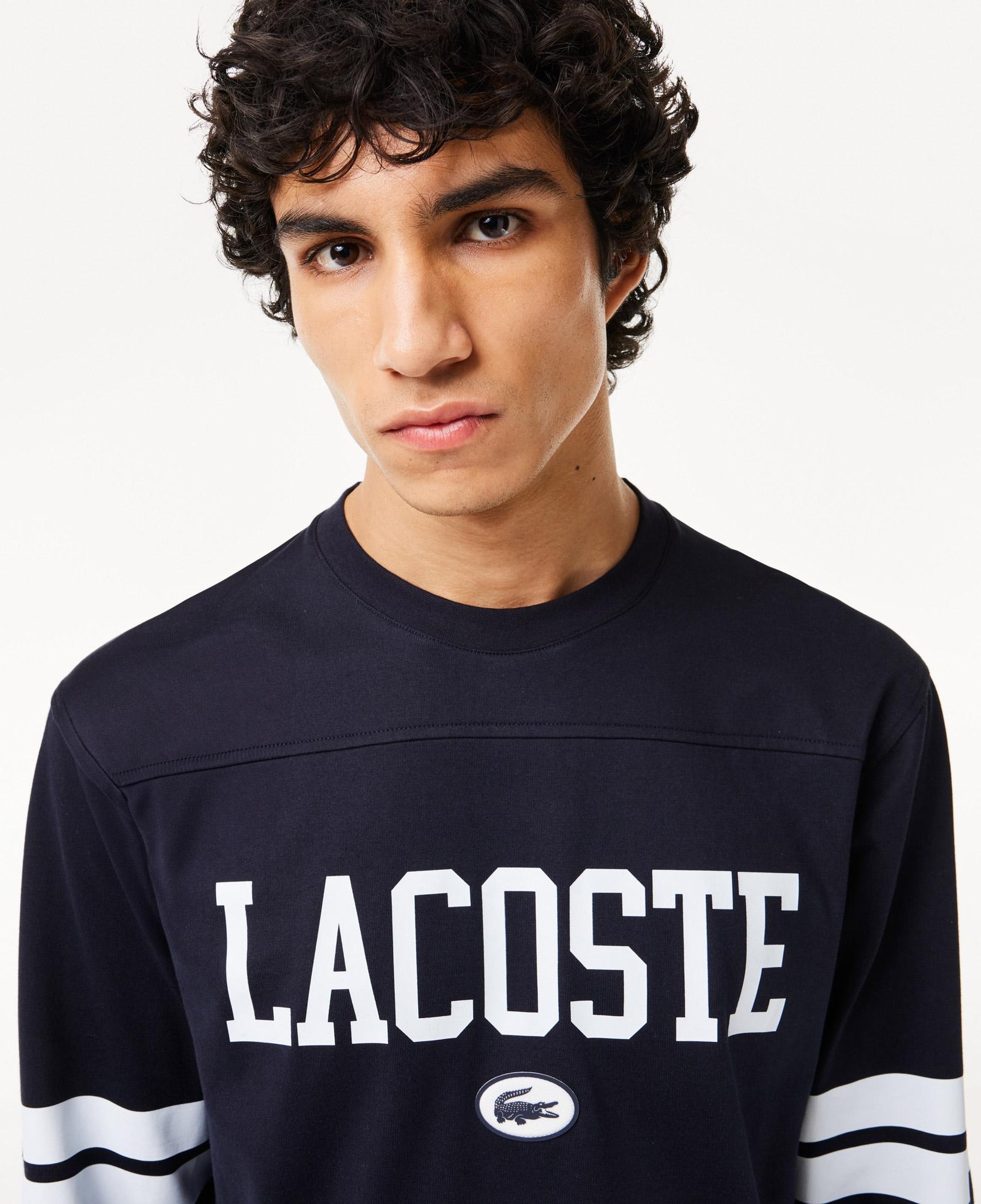 Erkek Classic Fit Uzun Kollu Bisiklet Yaka Baskılı Siyah Sweatshirt