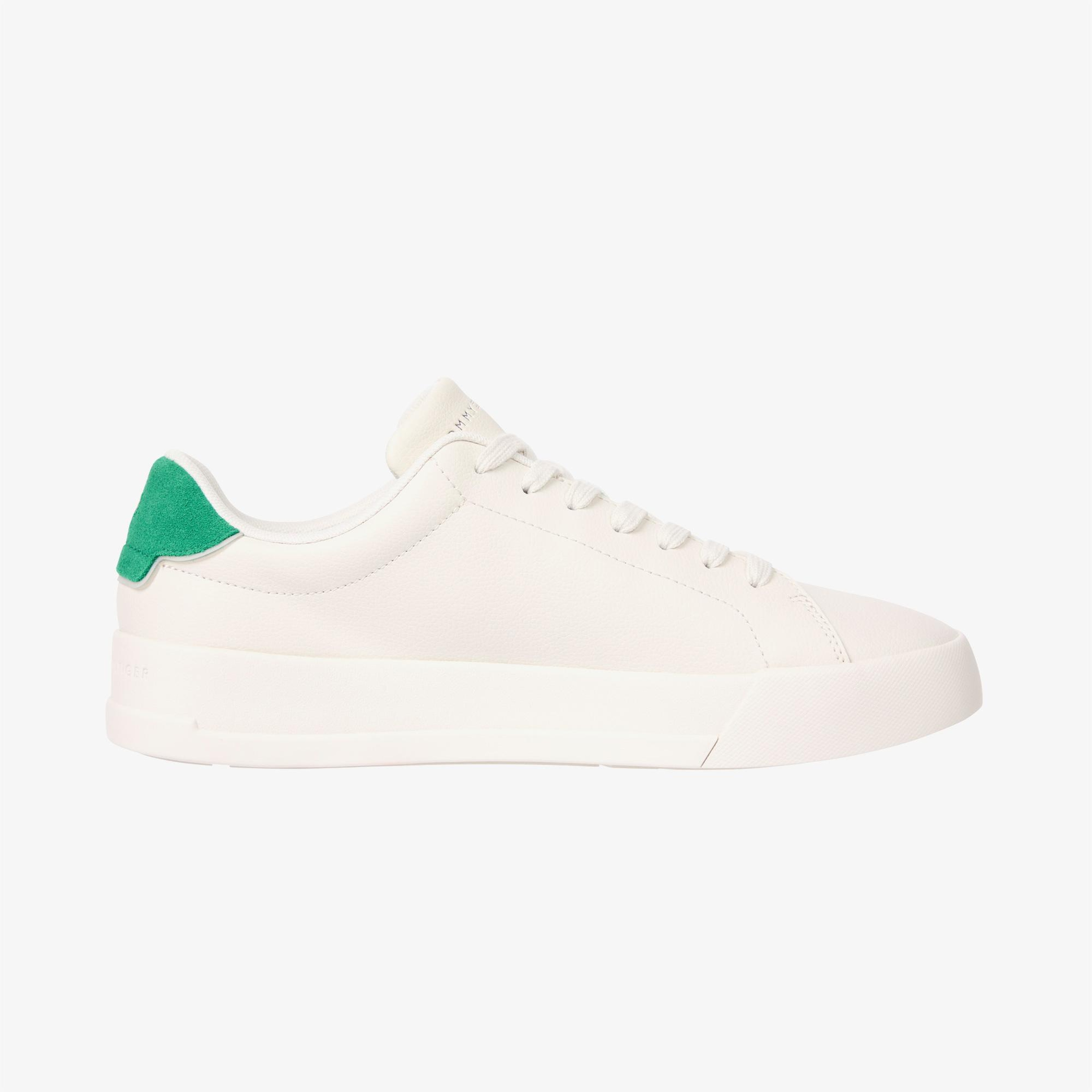 Tommy Hilfiger Court Leather Detail Essential Erkek Bej Spor Ayakkabı