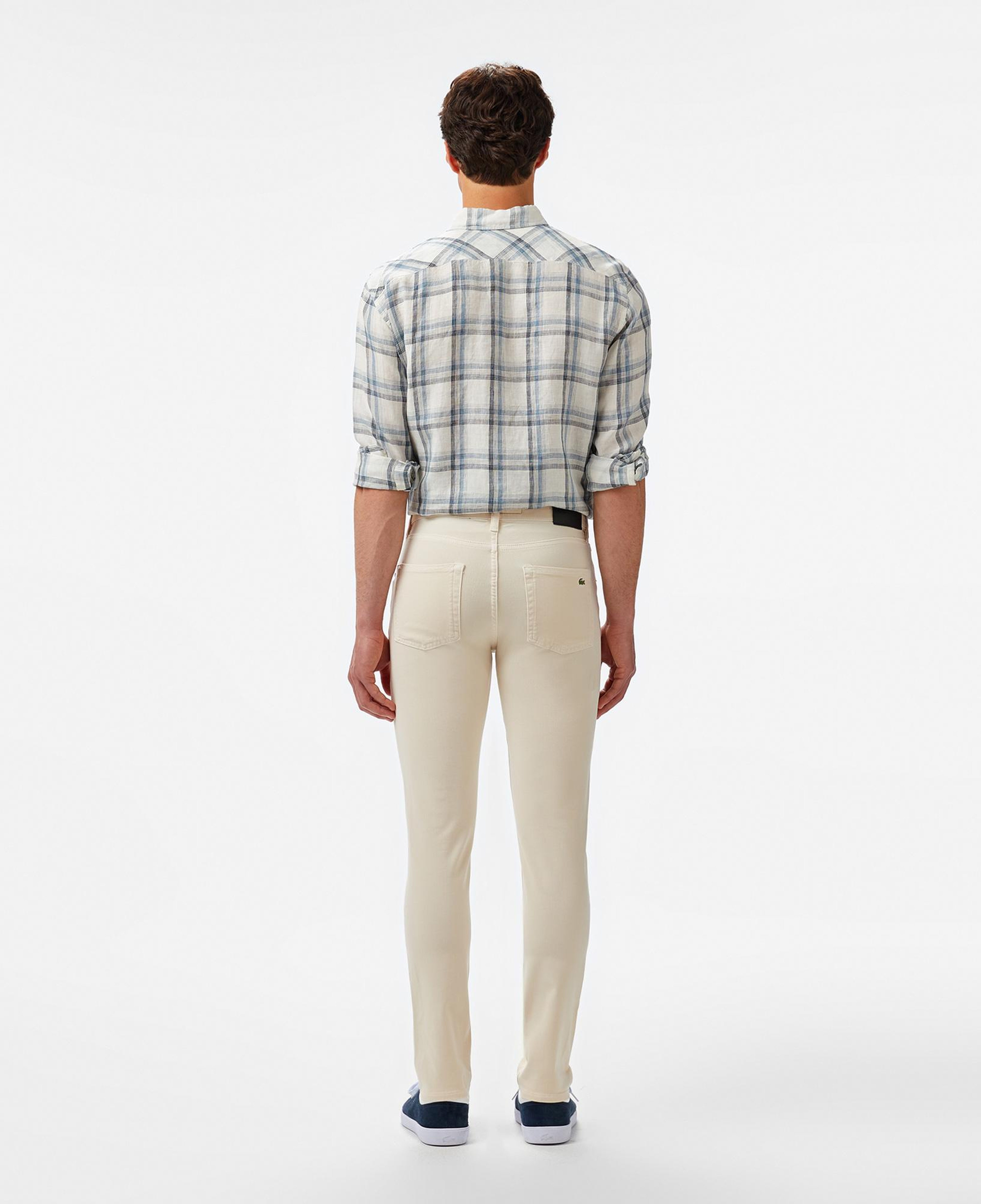 Erkek Slim Fit Krem Jean Pantolon