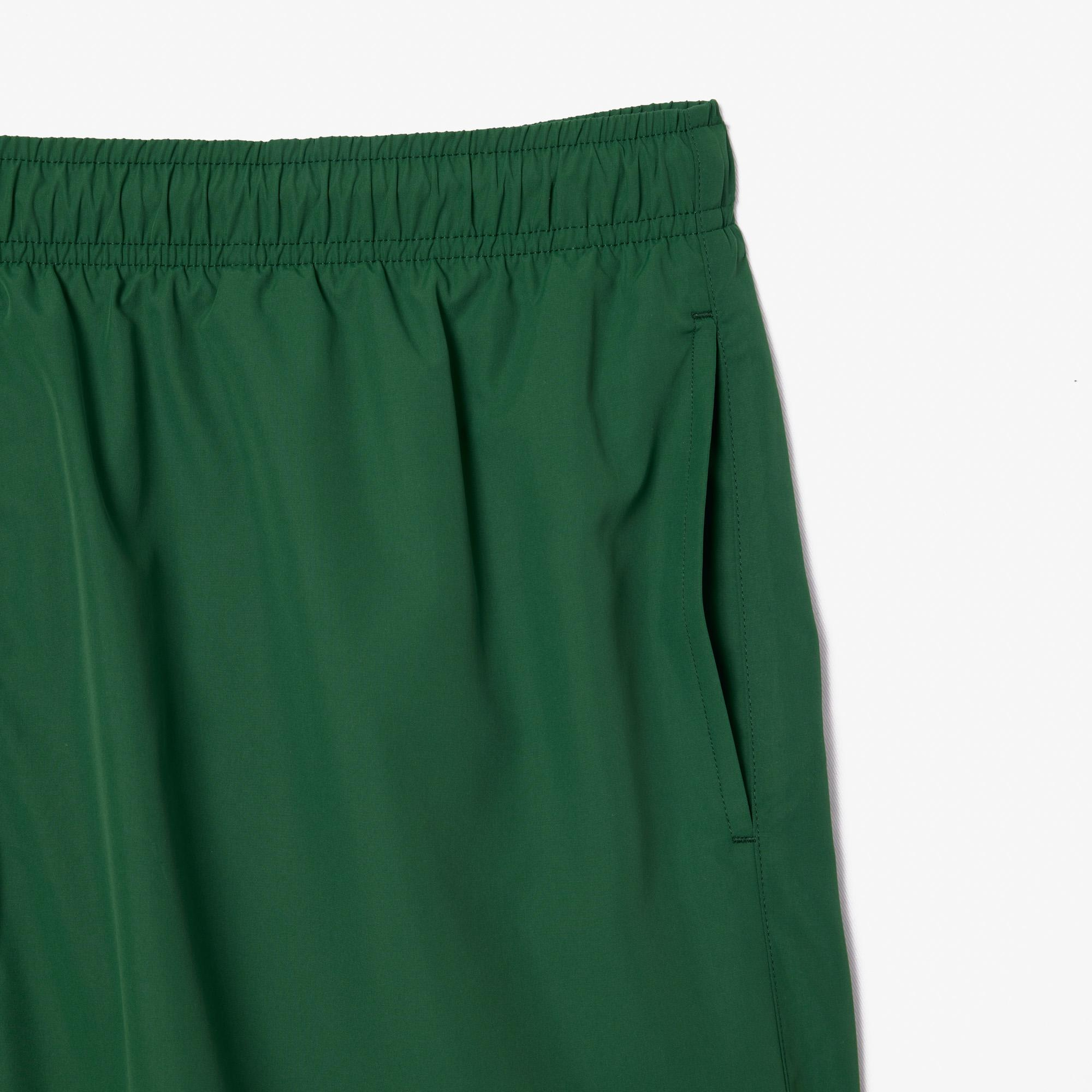 Lacoste Erkek Baskılı Yeşil Deniz Şortu