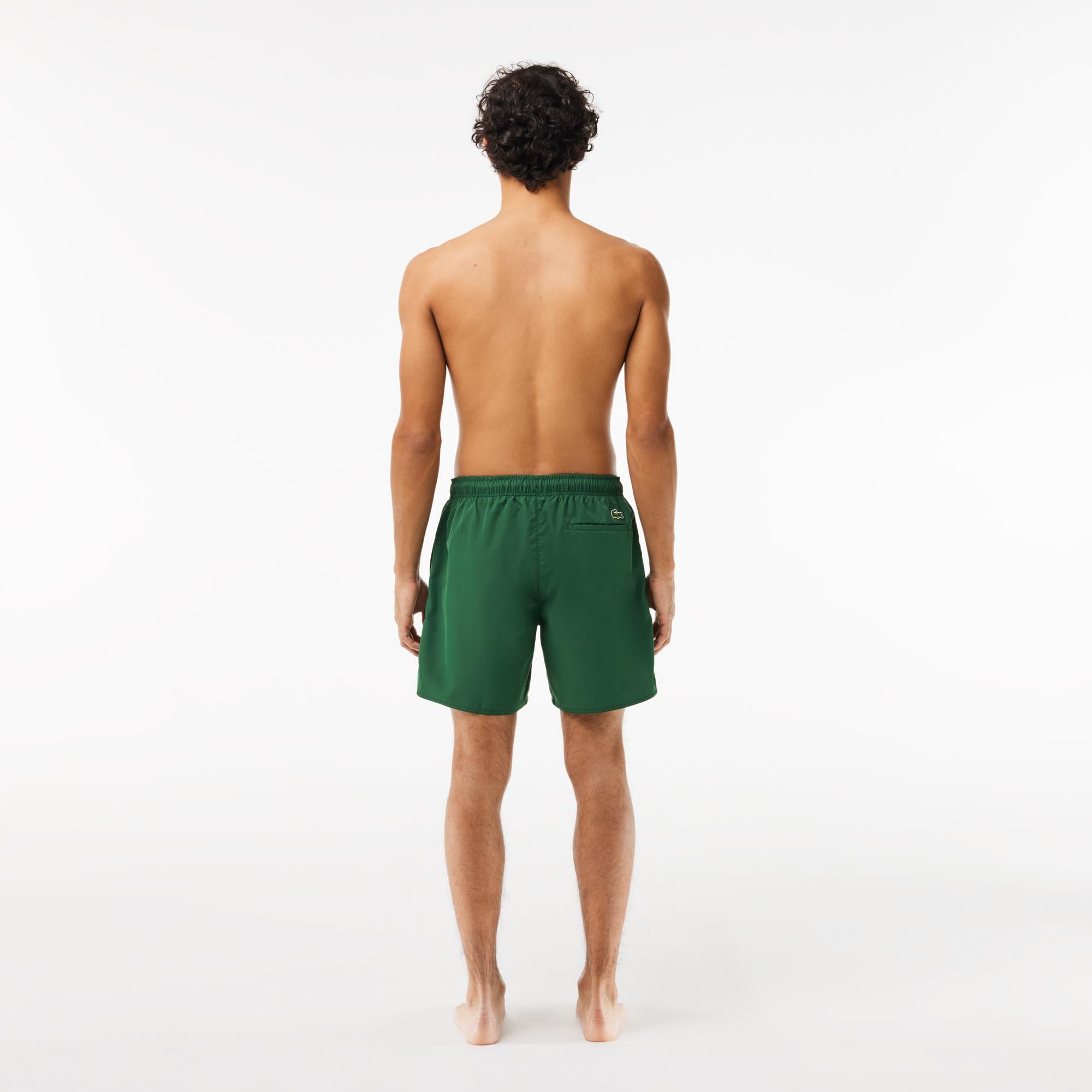 Lacoste Erkek Baskılı Yeşil Deniz Şortu